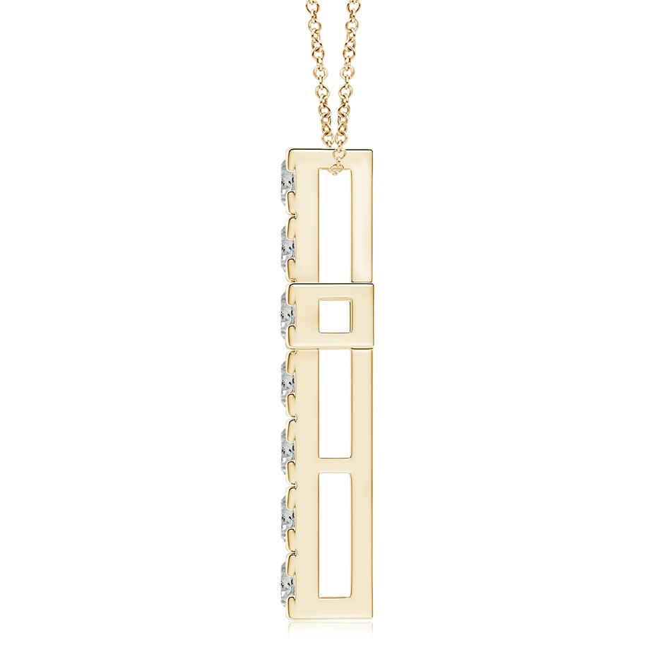 3.5mm KI3 Flat Prong-Set Diamond Cross Pendant in Yellow Gold side 199
