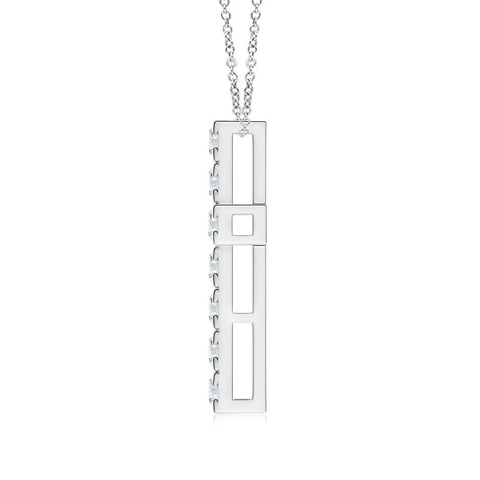 3mm GVS2 Flat Prong-Set Diamond Cross Pendant in P950 Platinum side 199