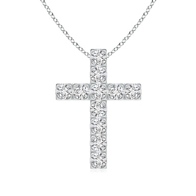 Prong-Set Round Diamond Halo Pendant | Angara