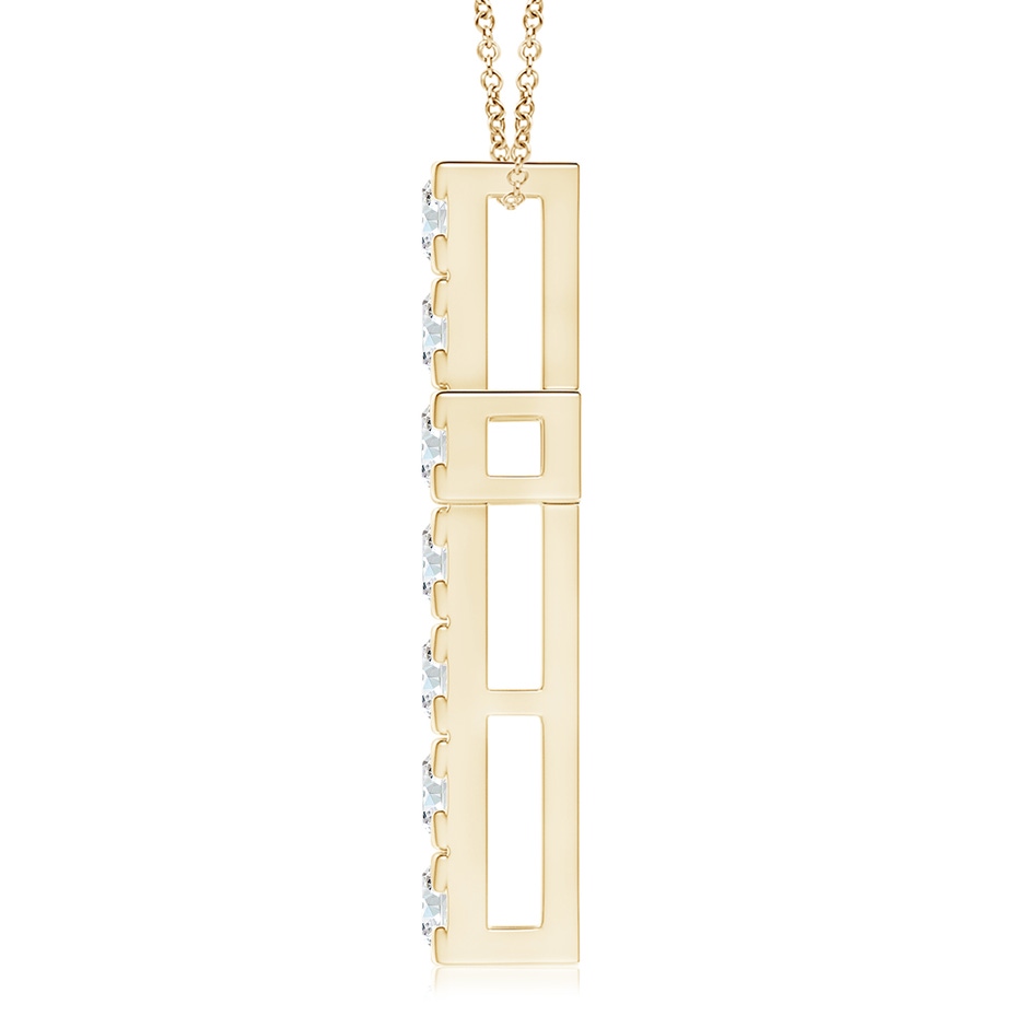 4.5mm GVS2 Flat Prong-Set Diamond Cross Pendant in Yellow Gold side 199