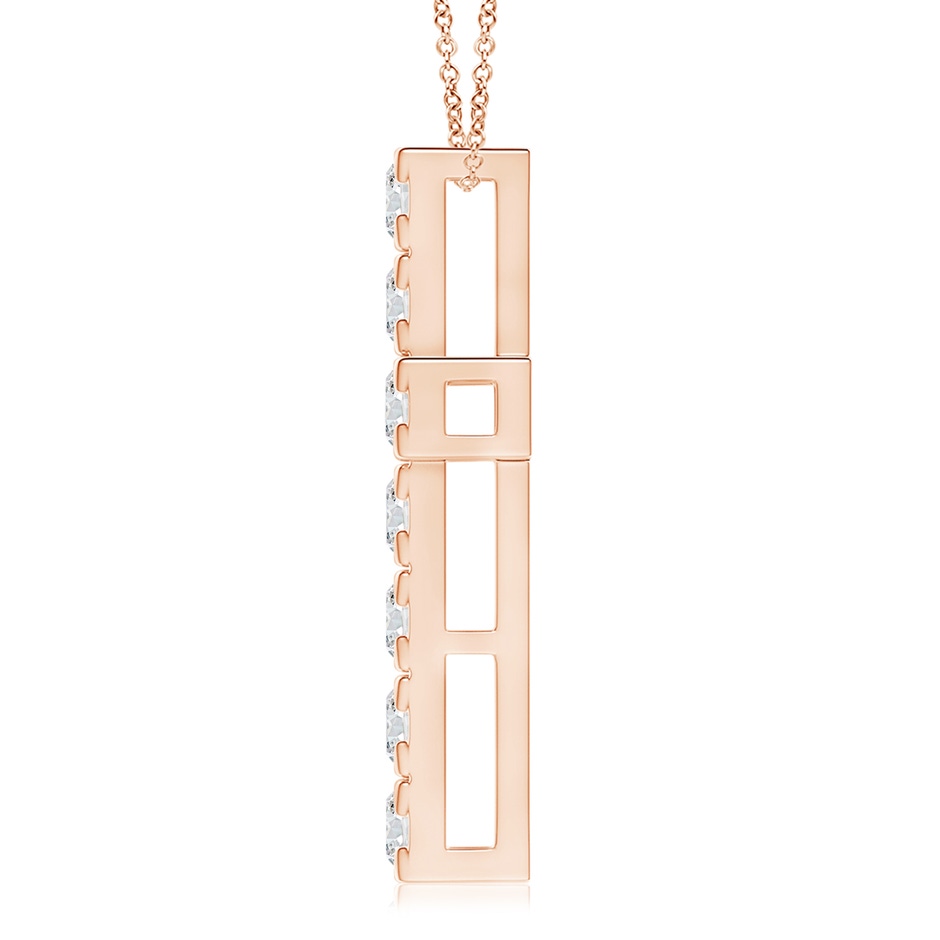 4.5mm HSI2 Flat Prong-Set Diamond Cross Pendant in Rose Gold side 199