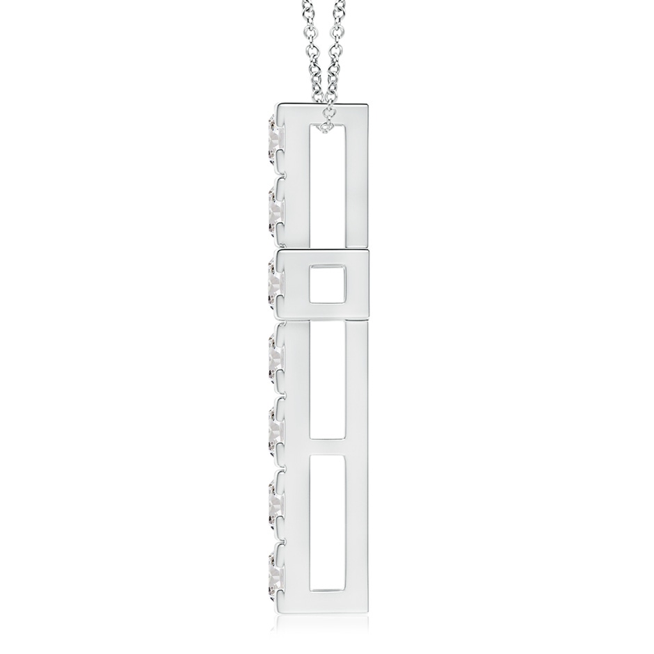 4.5mm IJI1I2 Flat Prong-Set Diamond Cross Pendant in P950 Platinum side 199