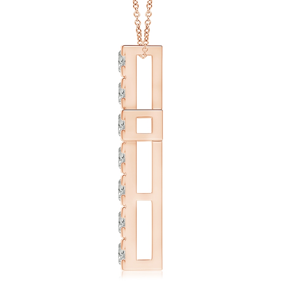 4.5mm KI3 Flat Prong-Set Diamond Cross Pendant in Rose Gold side 199