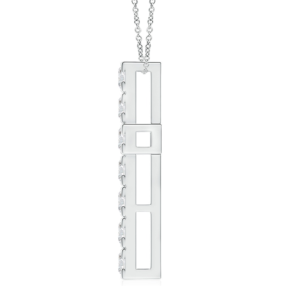 4mm HSI2 Flat Prong-Set Diamond Cross Pendant in P950 Platinum side 199