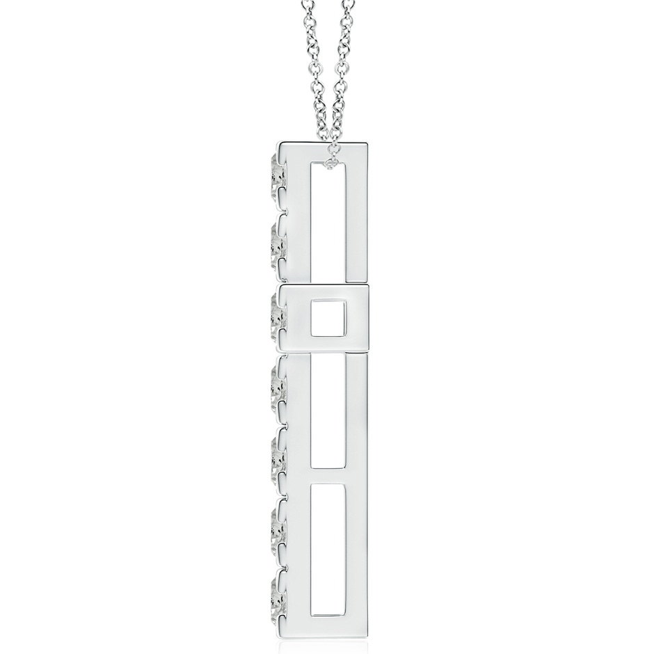 4mm KI3 Flat Prong-Set Diamond Cross Pendant in White Gold side 199