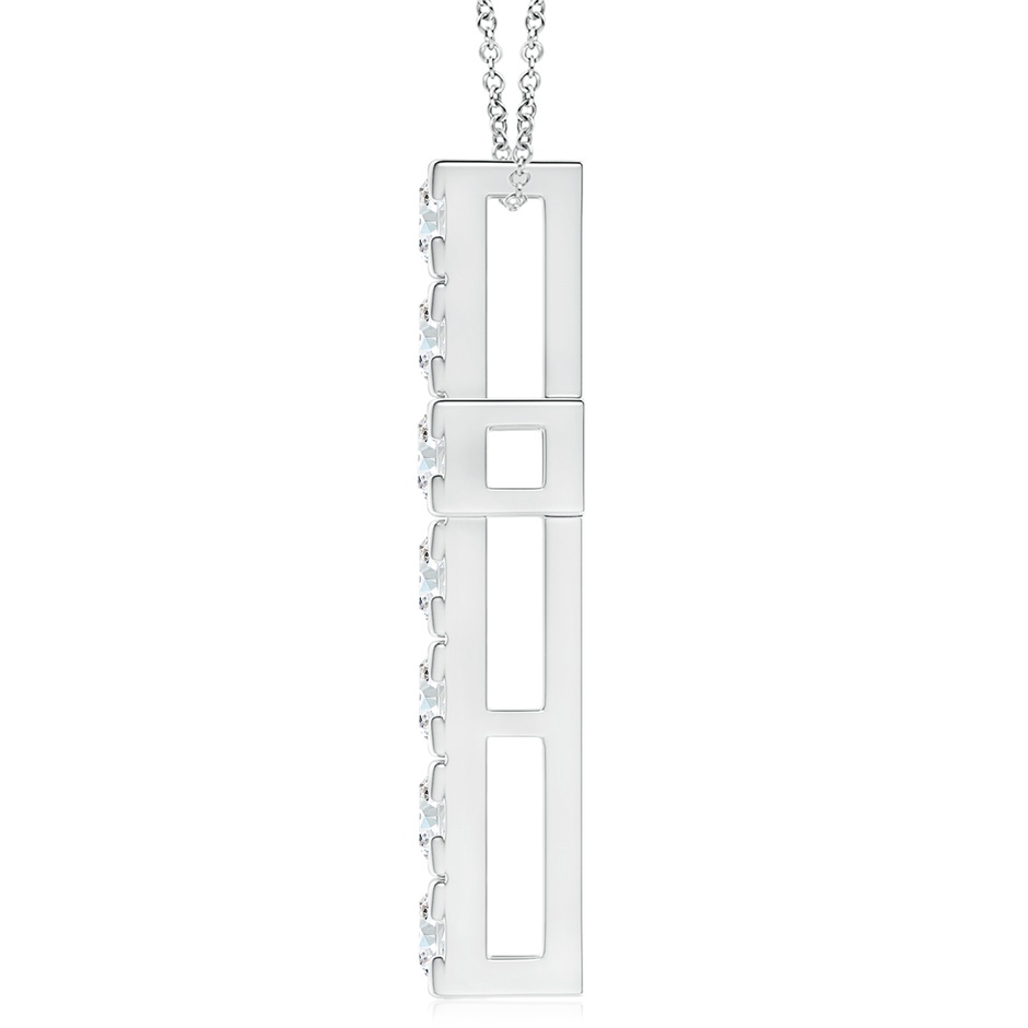5.1mm GVS2 Flat Prong-Set Diamond Cross Pendant in P950 Platinum side 199