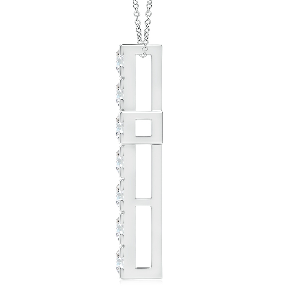 5.4mm GVS2 Flat Prong-Set Diamond Cross Pendant in P950 Platinum side 199