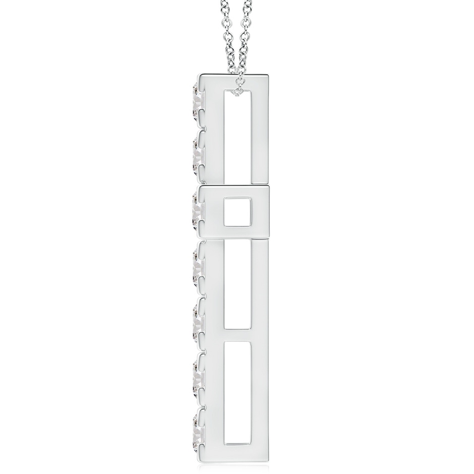5.4mm IJI1I2 Flat Prong-Set Diamond Cross Pendant in P950 Platinum side 199