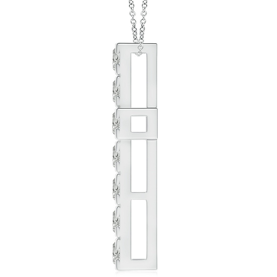 5.4mm KI3 Flat Prong-Set Diamond Cross Pendant in P950 Platinum side 199