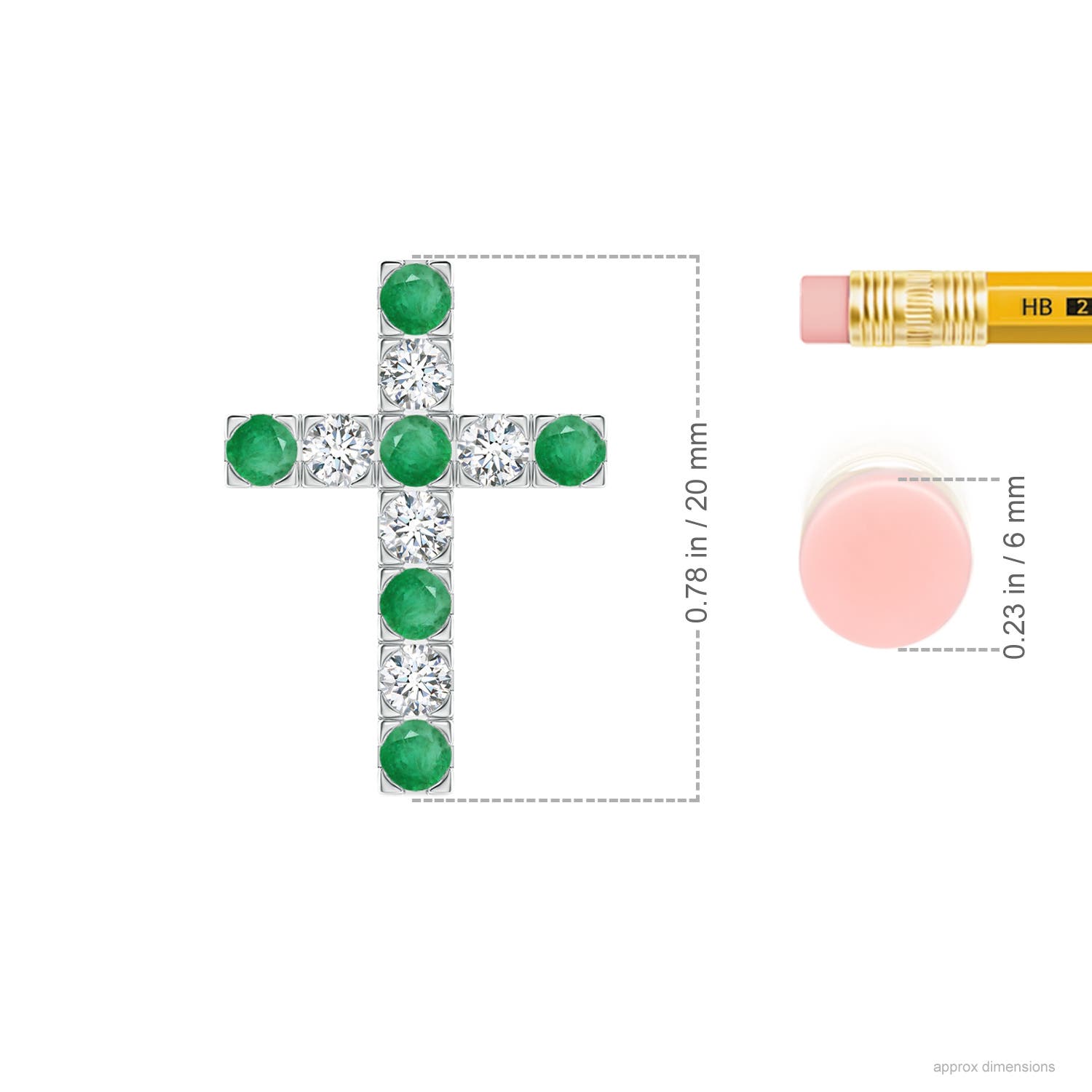 A - Emerald / 0.72 CT / 14 KT White Gold