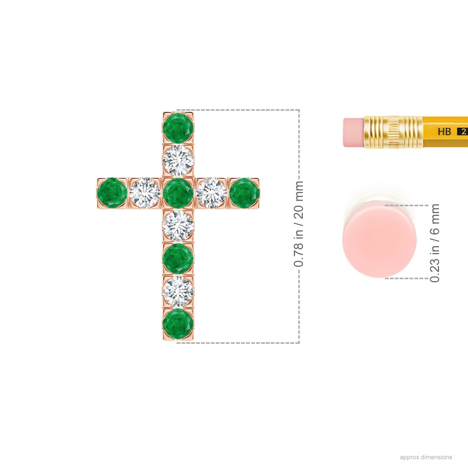 AA - Emerald / 0.72 CT / 14 KT Rose Gold