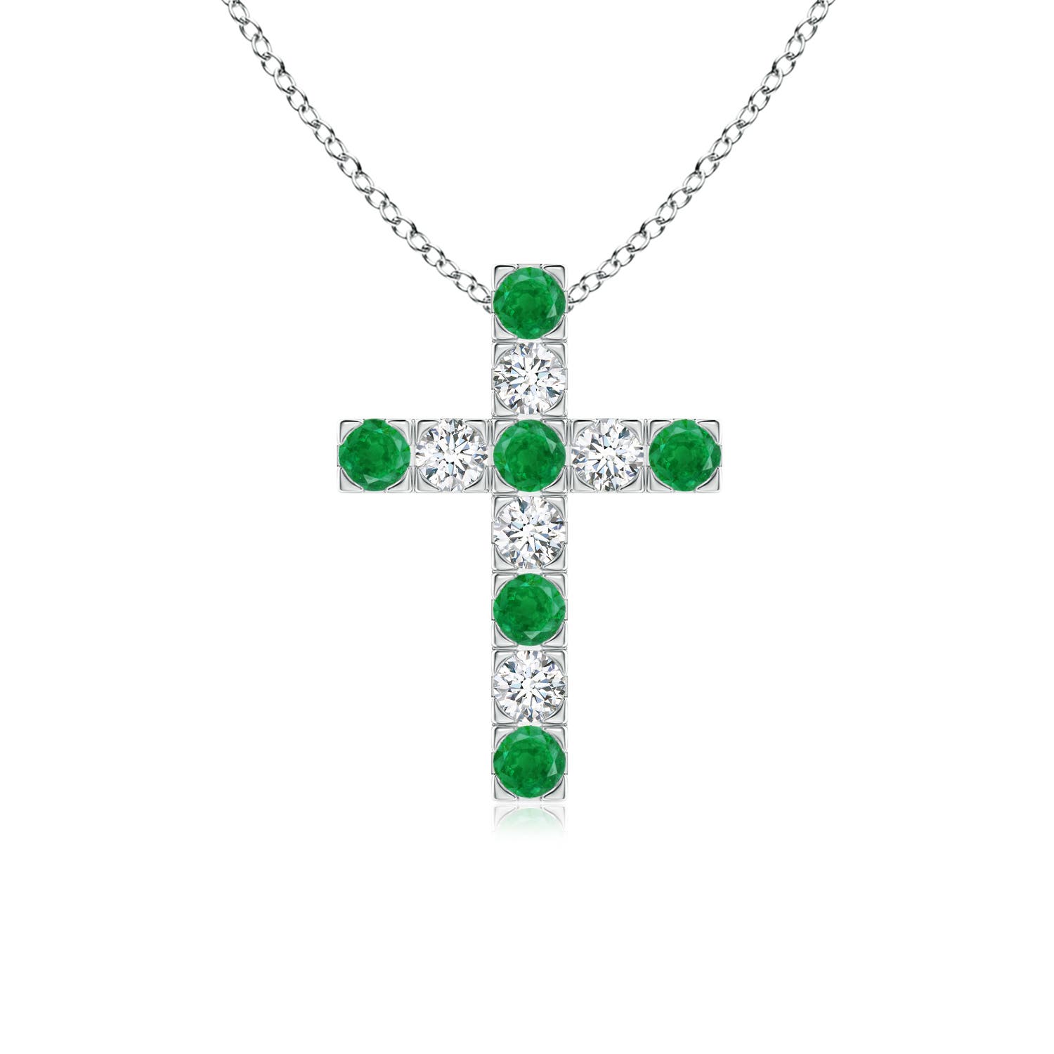 AA - Emerald / 0.72 CT / 14 KT White Gold