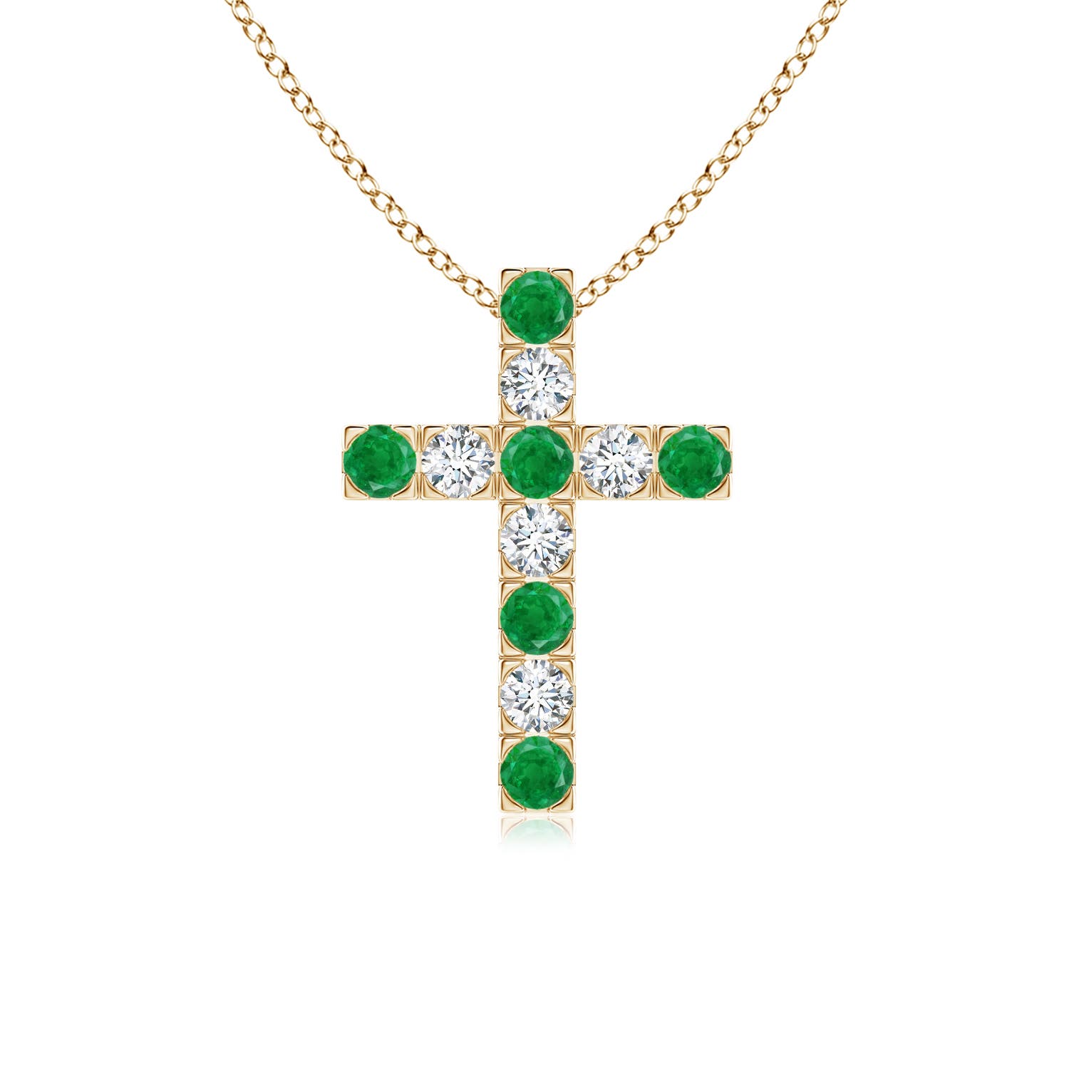 AA - Emerald / 0.72 CT / 14 KT Yellow Gold