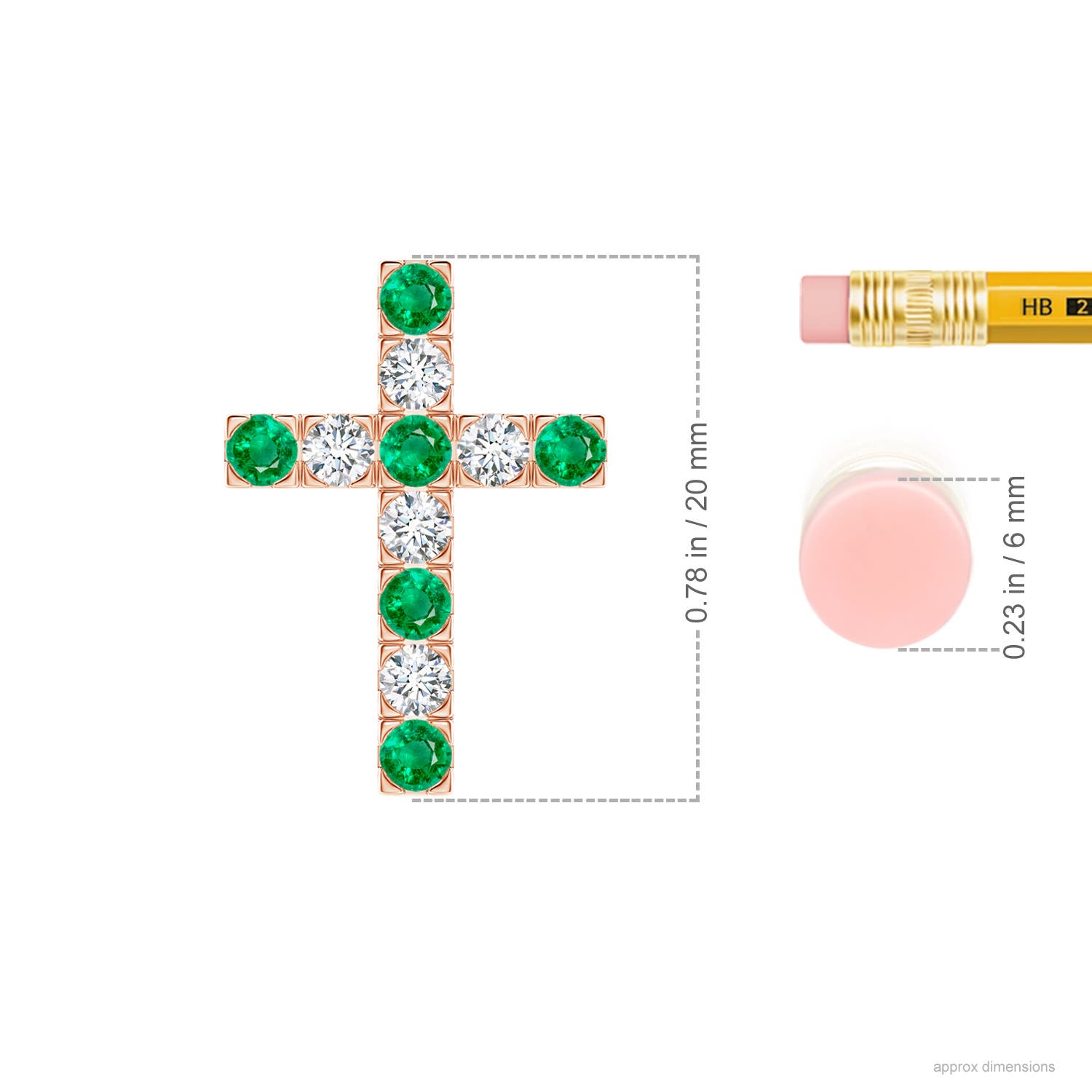 AAA - Emerald / 0.72 CT / 14 KT Rose Gold