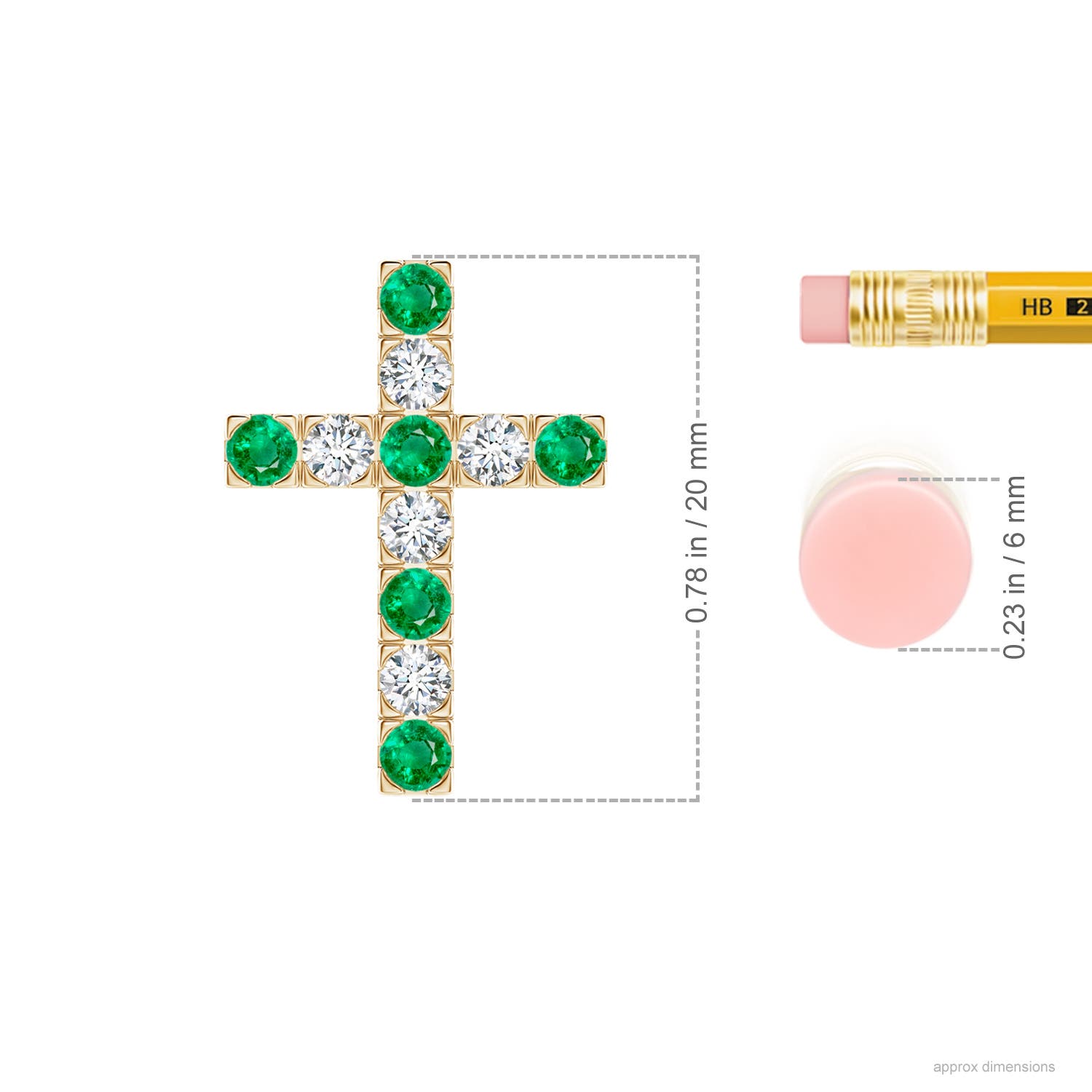 AAA - Emerald / 0.72 CT / 14 KT Yellow Gold