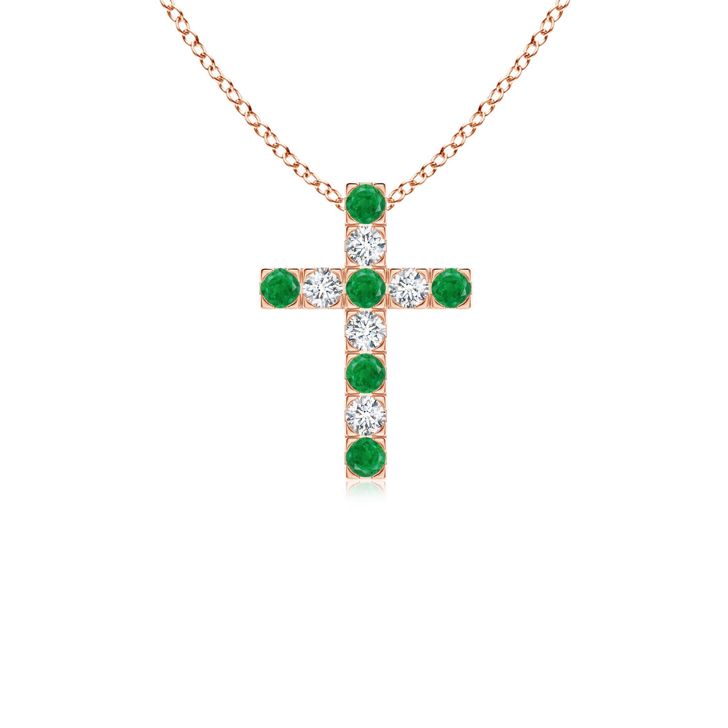 AA - Emerald / 0.45 CT / 14 KT Rose Gold