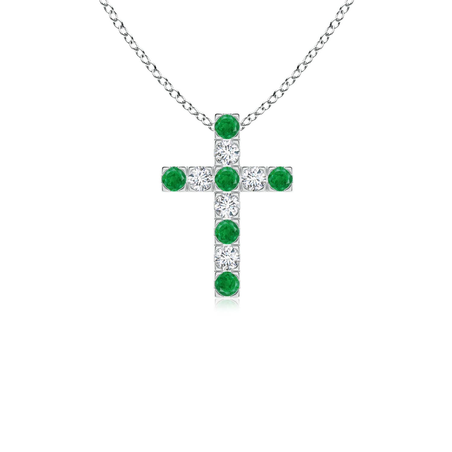 AA - Emerald / 0.45 CT / 14 KT White Gold