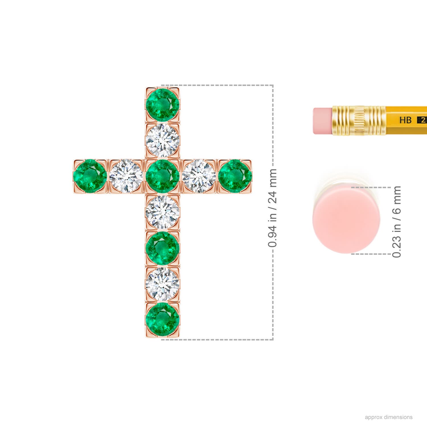 AAA - Emerald / 1.13 CT / 14 KT Rose Gold