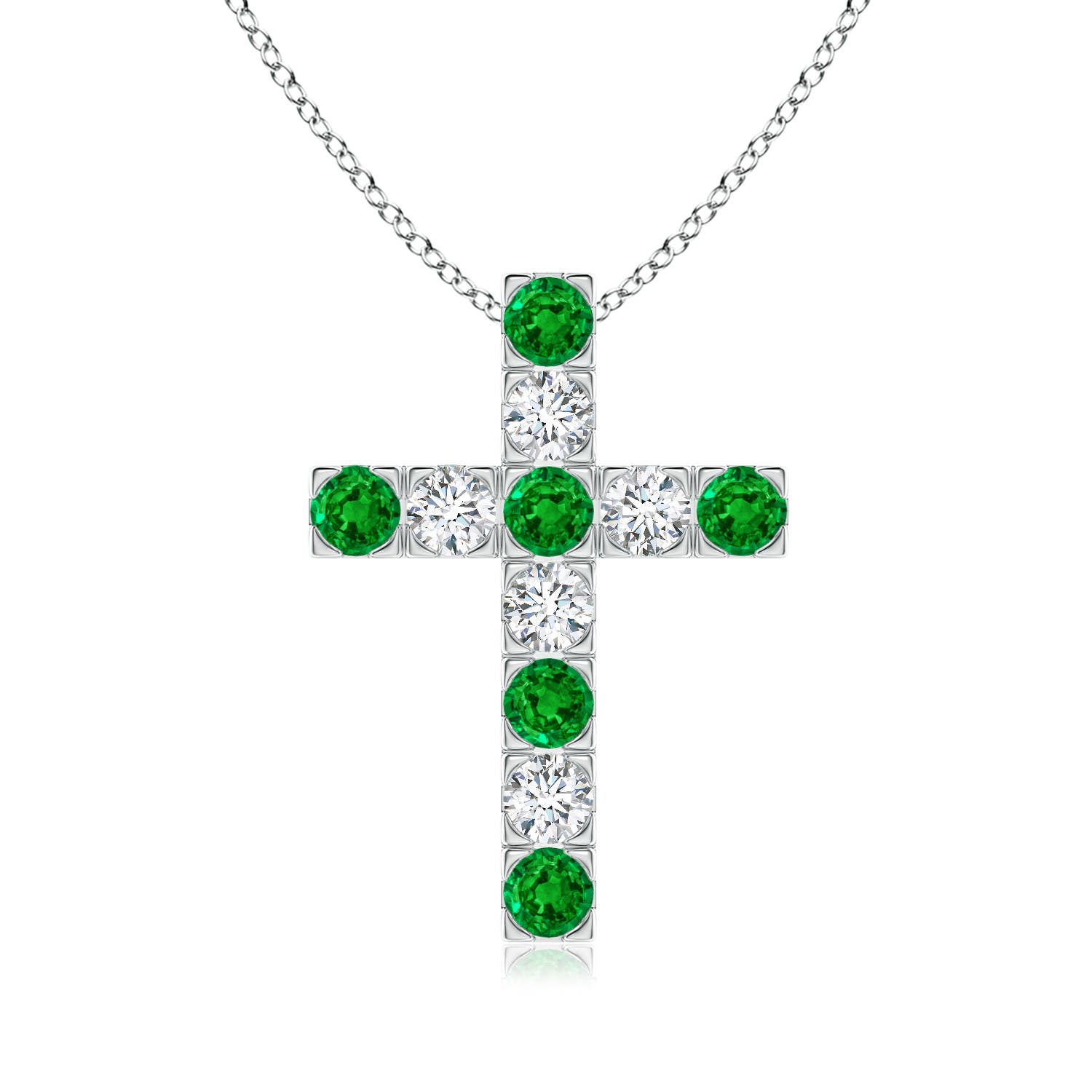 AAAA - Emerald / 1.13 CT / 14 KT White Gold