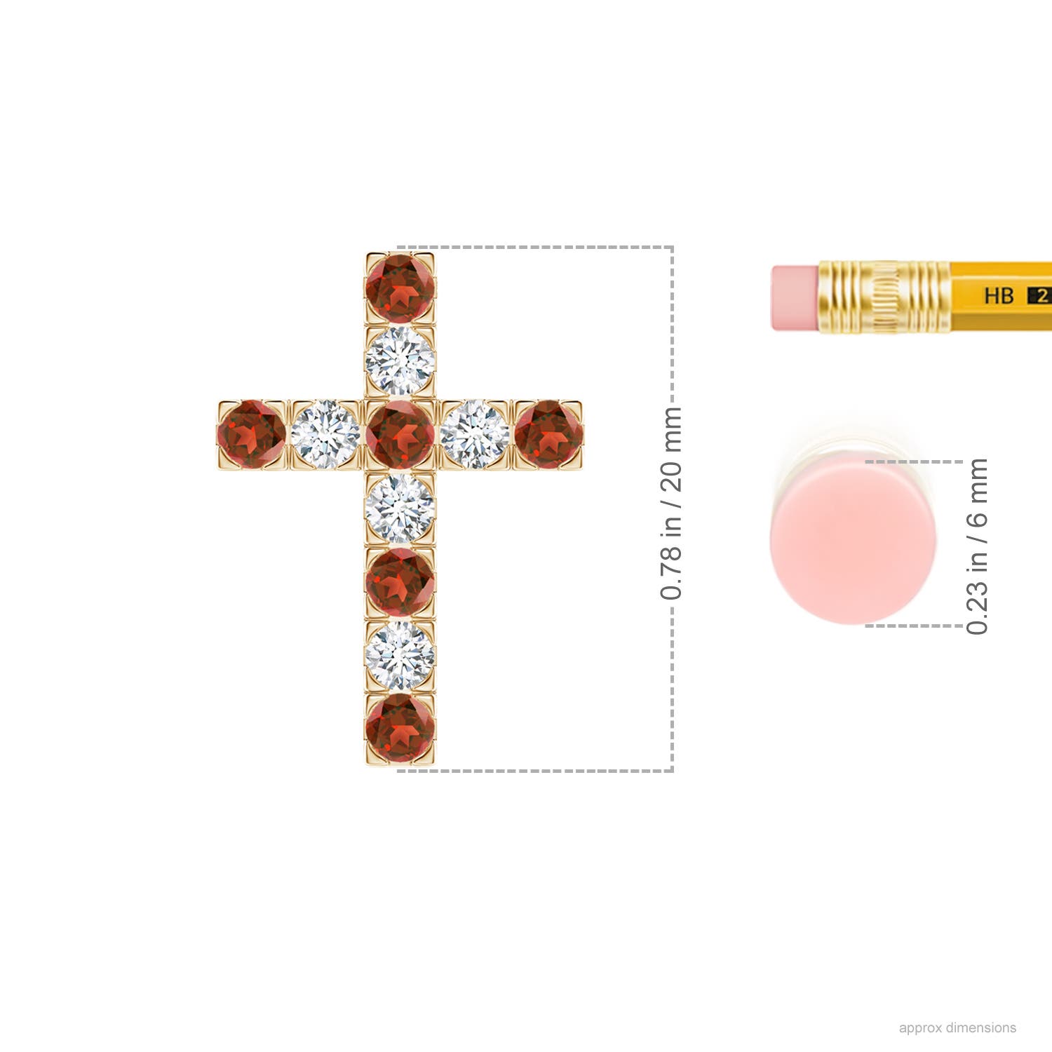 AA - Garnet / 0.83 CT / 14 KT Yellow Gold