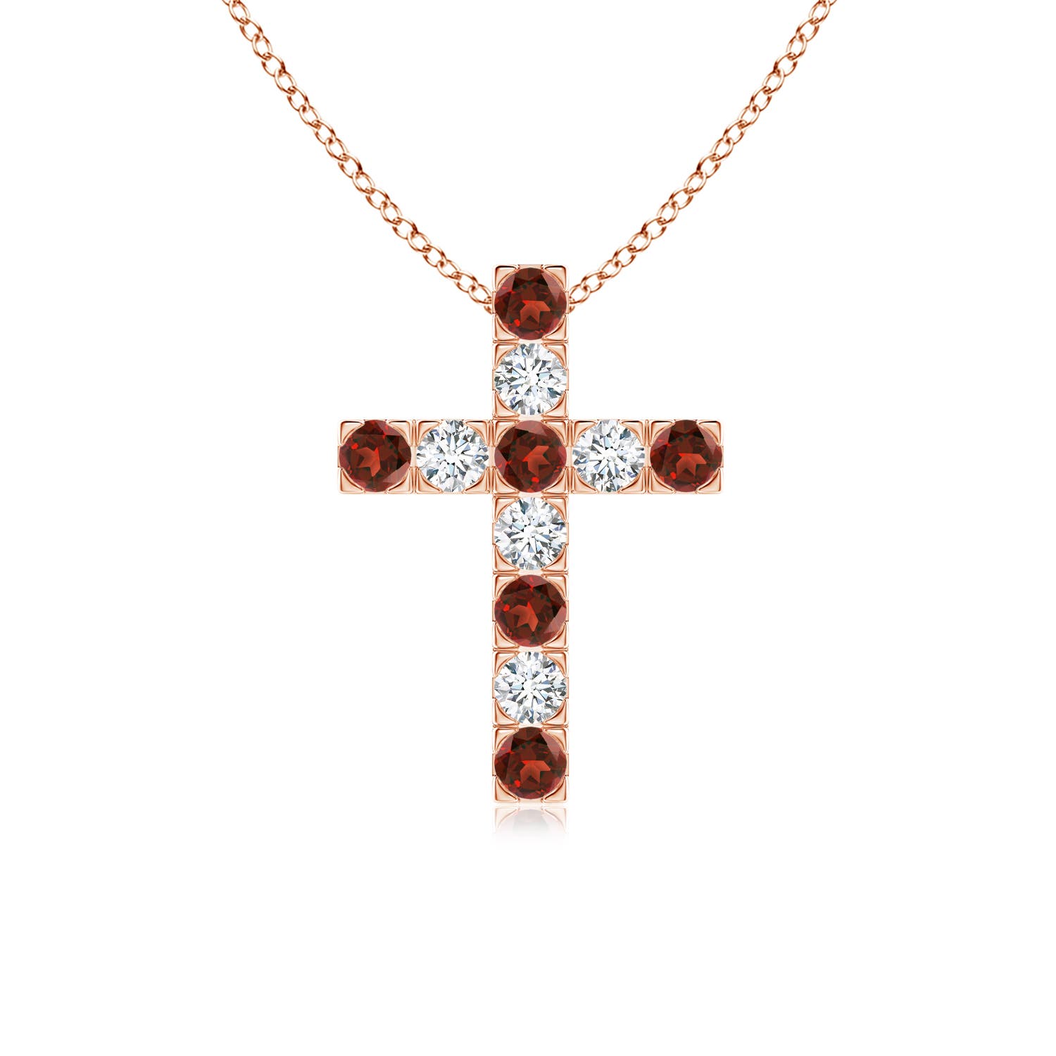 AAAA - Garnet / 0.83 CT / 14 KT Rose Gold