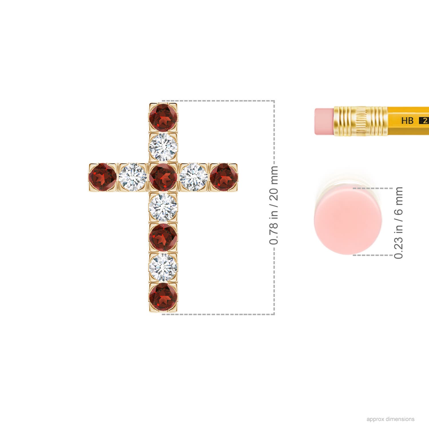 AAAA - Garnet / 0.83 CT / 14 KT Yellow Gold