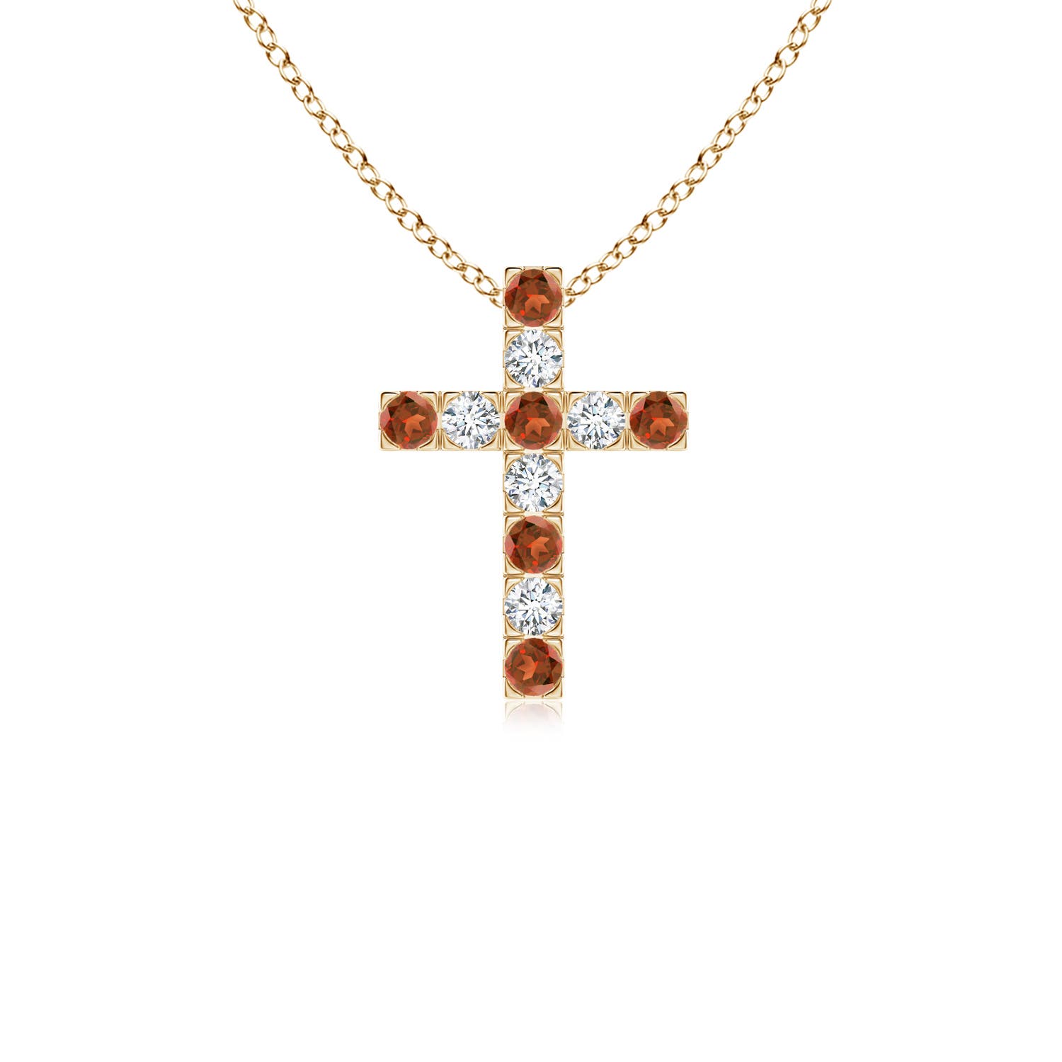 A - Garnet / 0.42 CT / 14 KT Yellow Gold