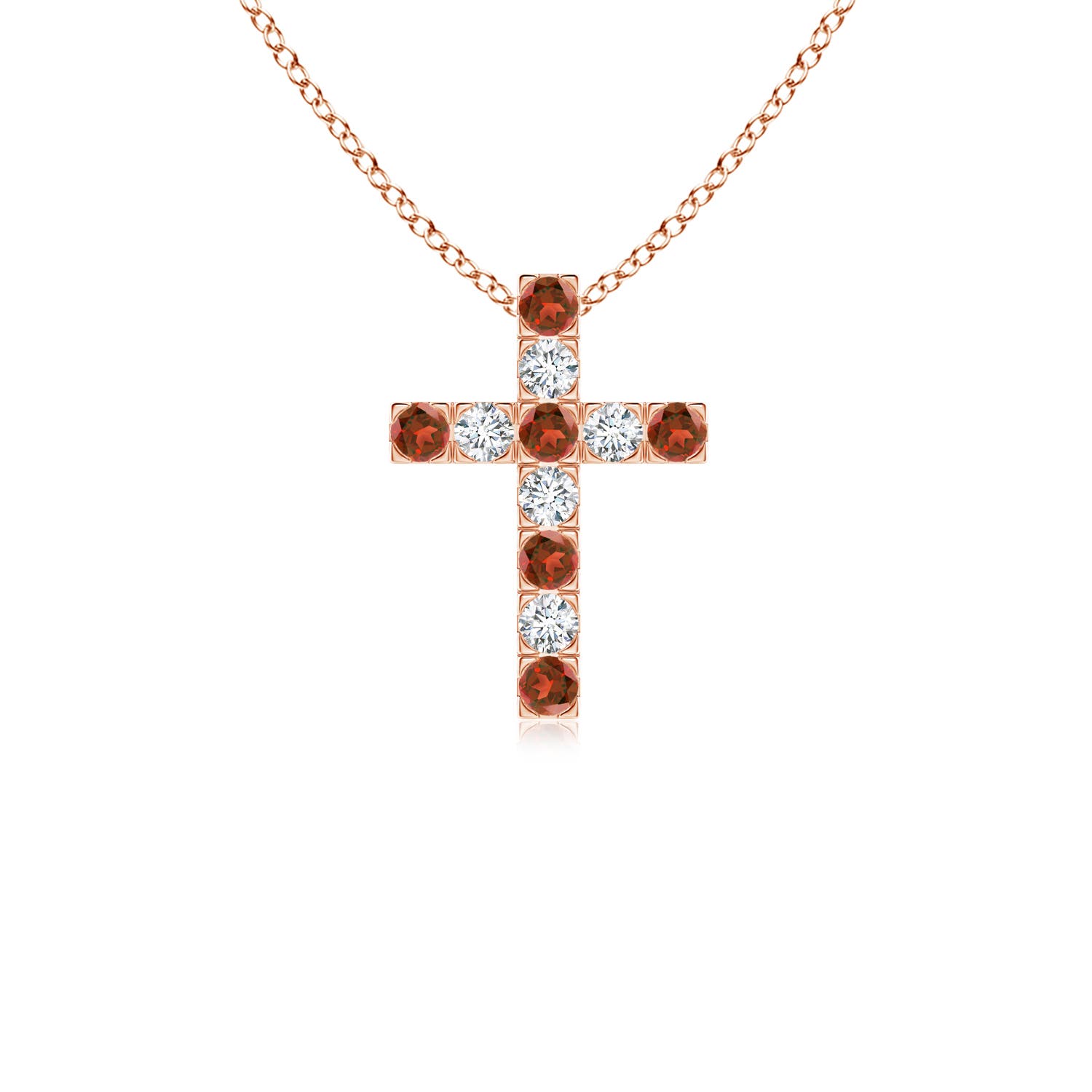 AA - Garnet / 0.42 CT / 14 KT Rose Gold