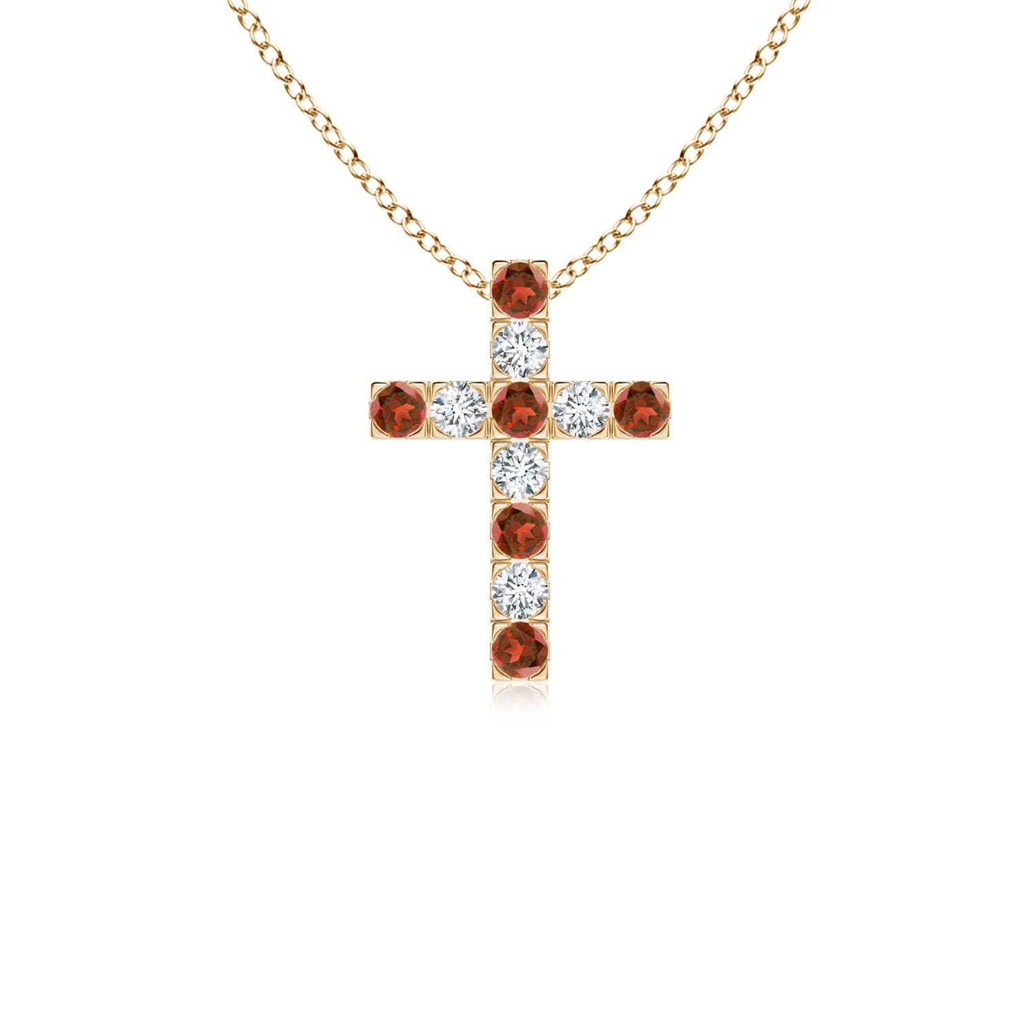 AA - Garnet / 0.42 CT / 14 KT Yellow Gold