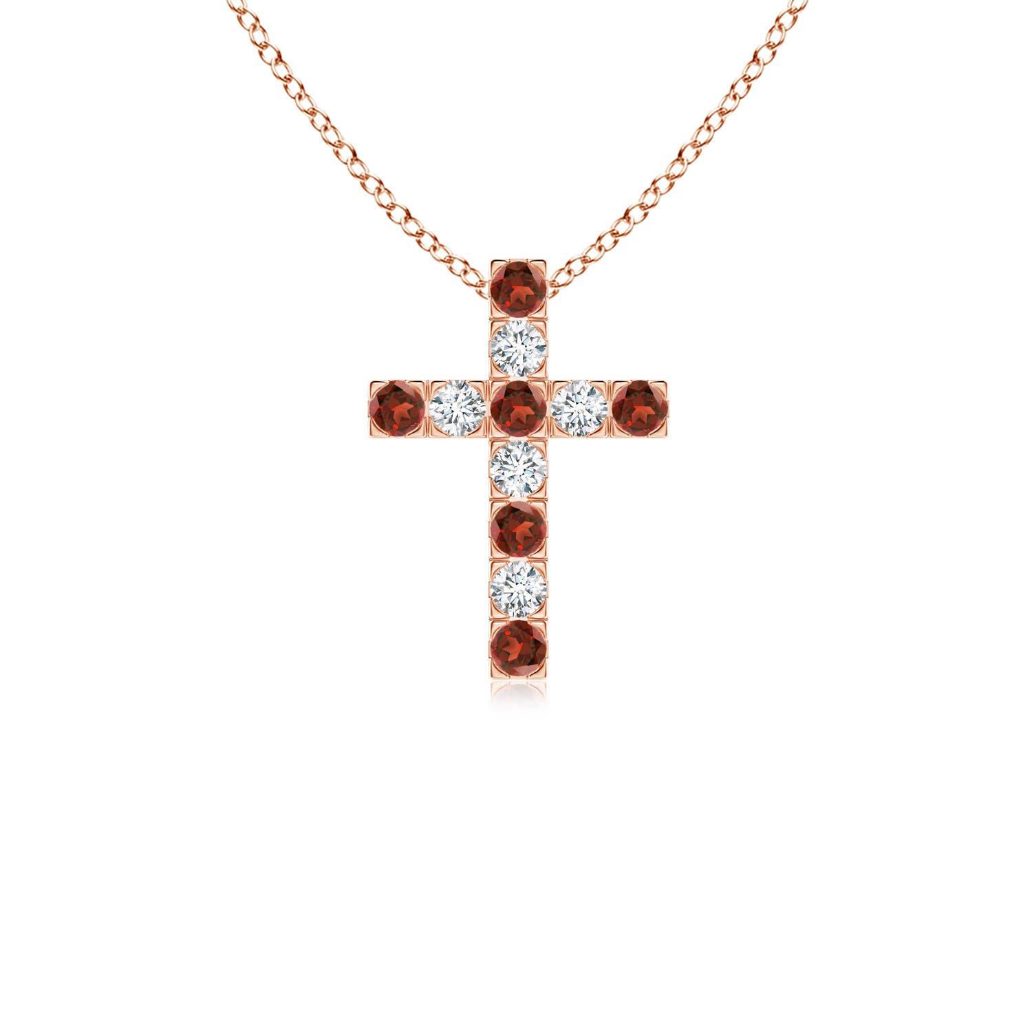 AAA - Garnet / 0.42 CT / 14 KT Rose Gold