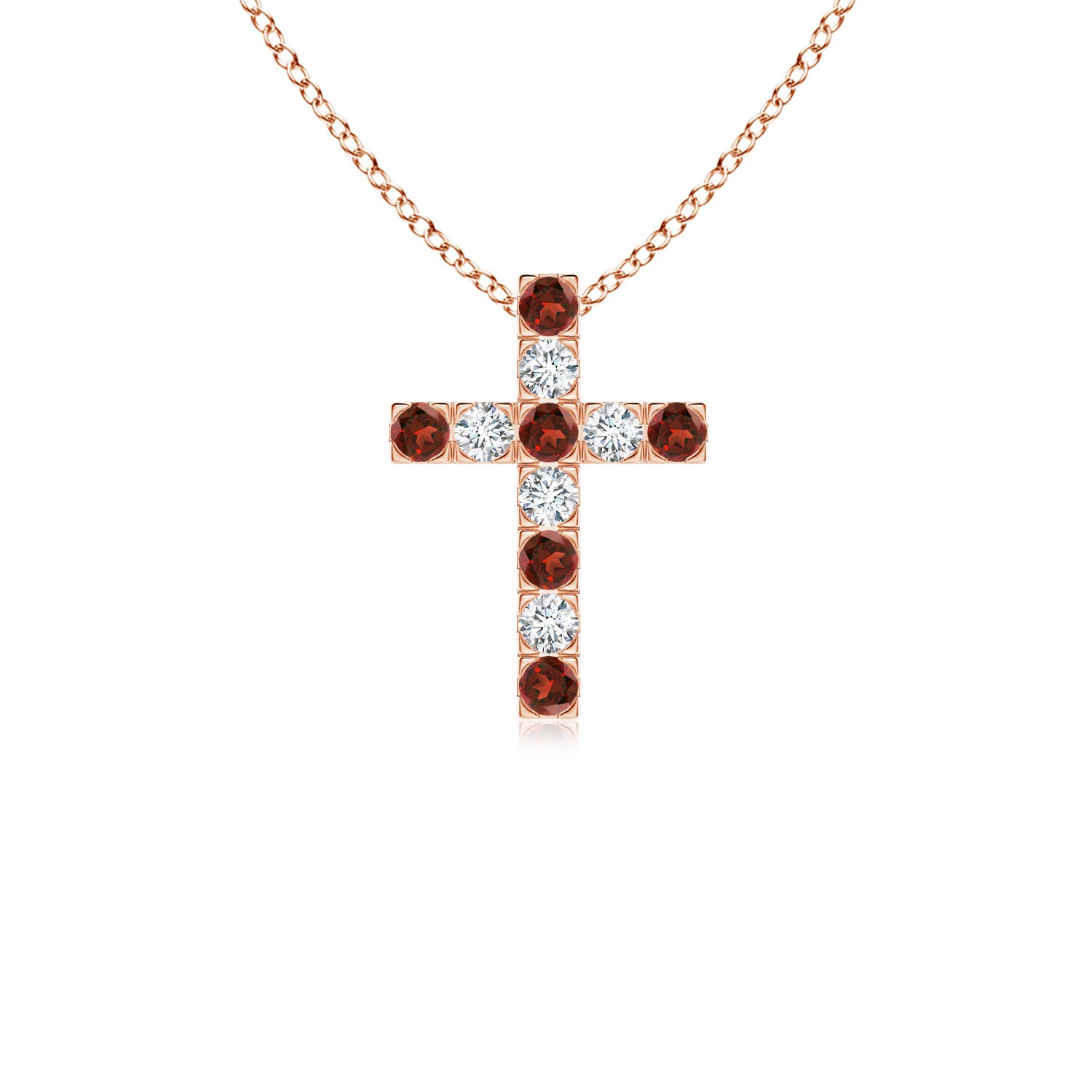 AAAA - Garnet / 0.42 CT / 14 KT Rose Gold