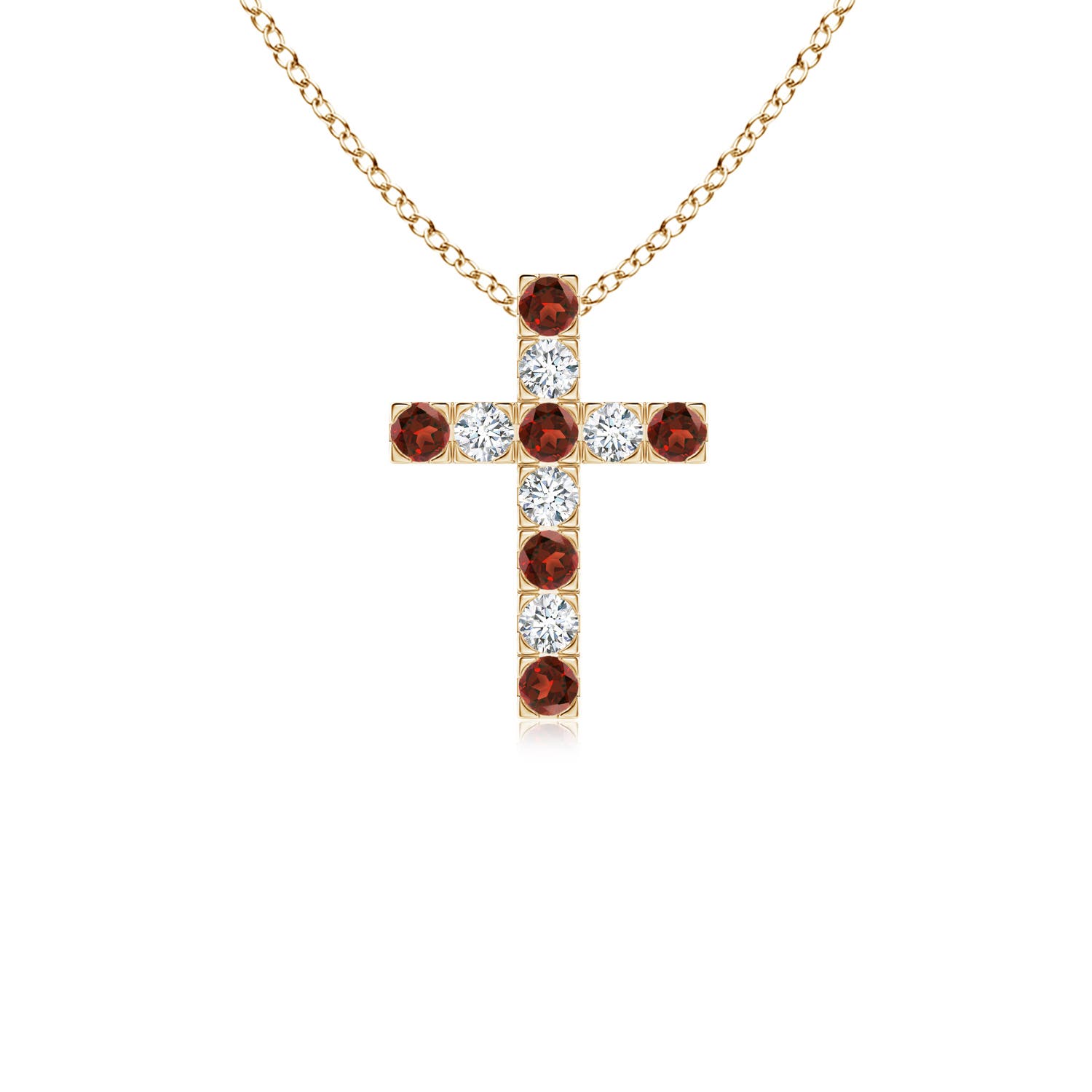 AAAA - Garnet / 0.42 CT / 14 KT Yellow Gold