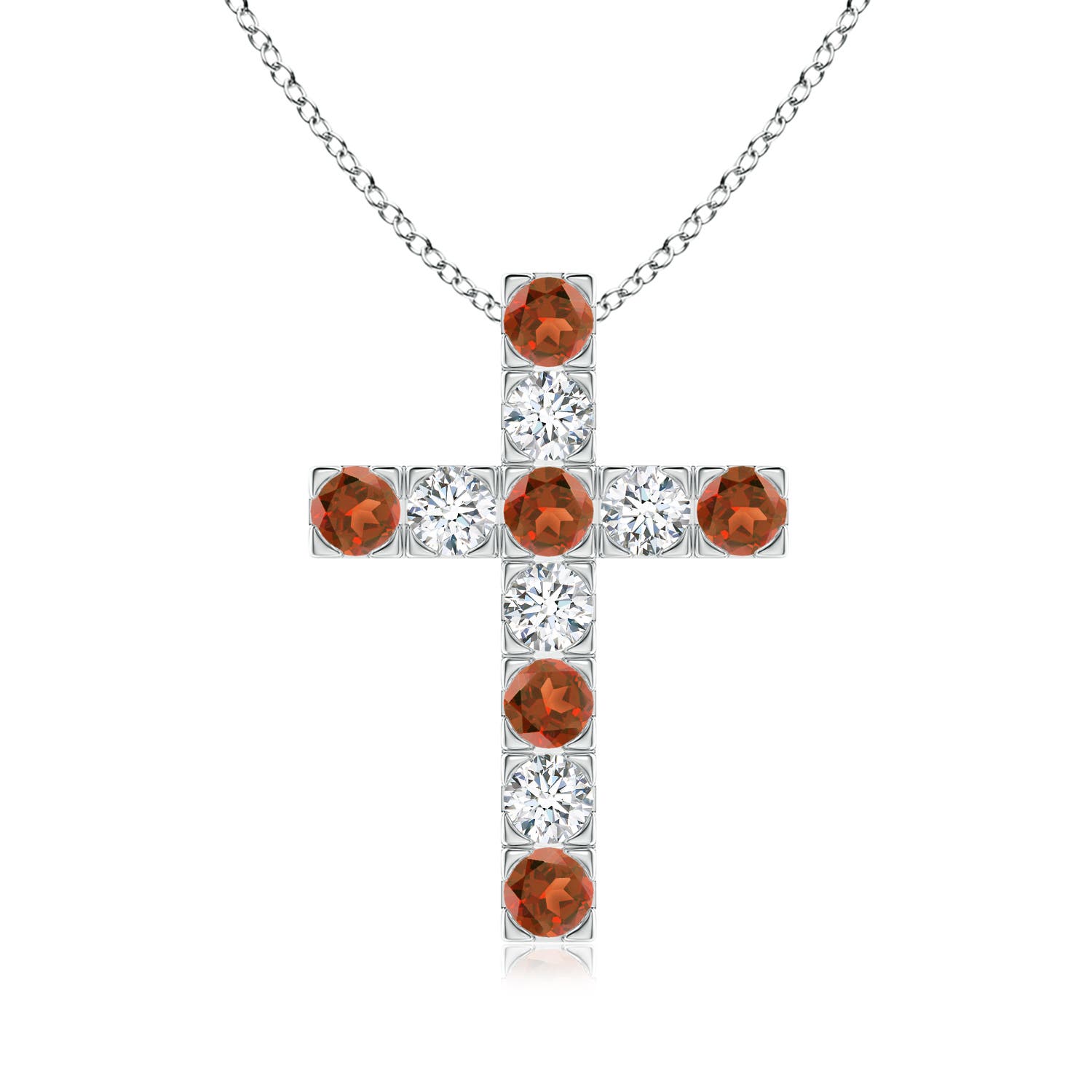 A - Garnet / 1.43 CT / 14 KT White Gold