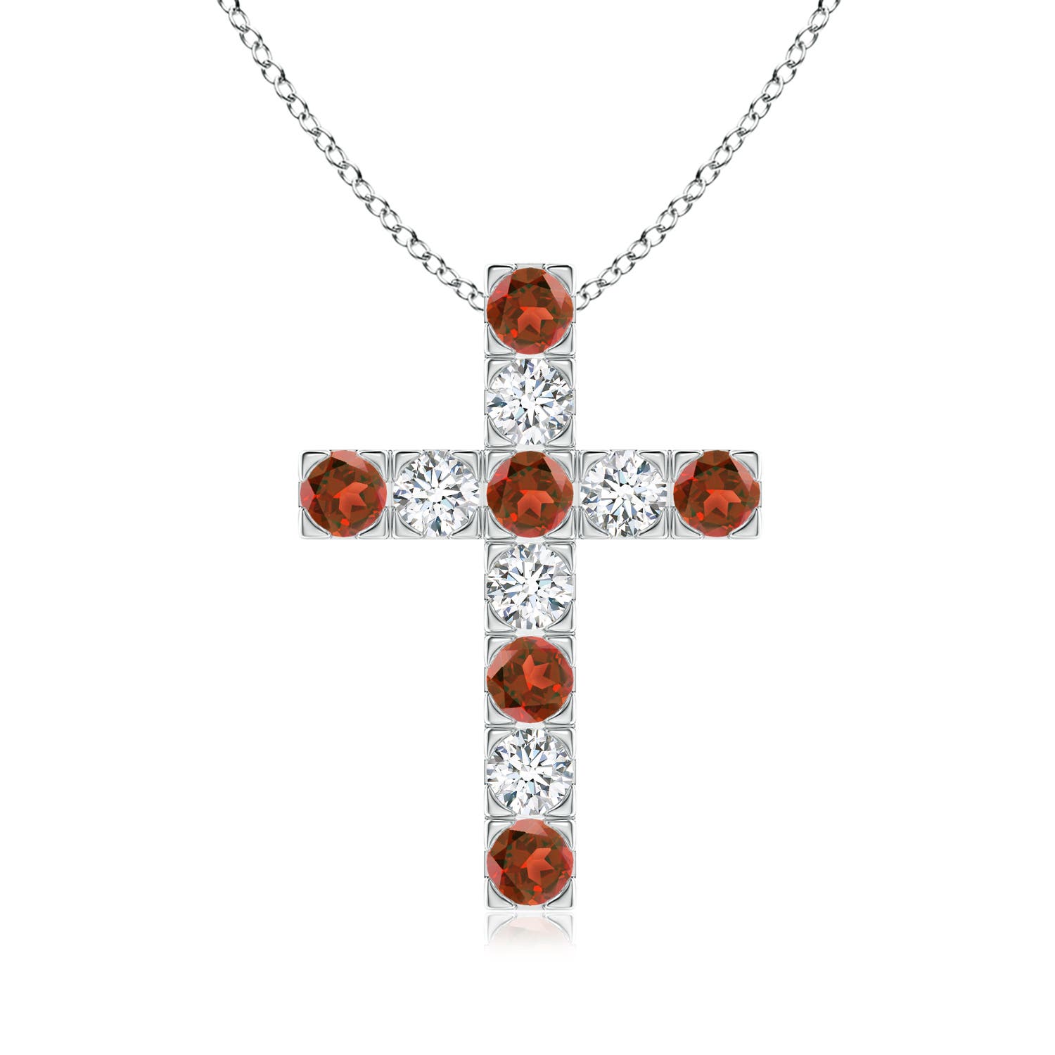 AA - Garnet / 1.43 CT / 14 KT White Gold