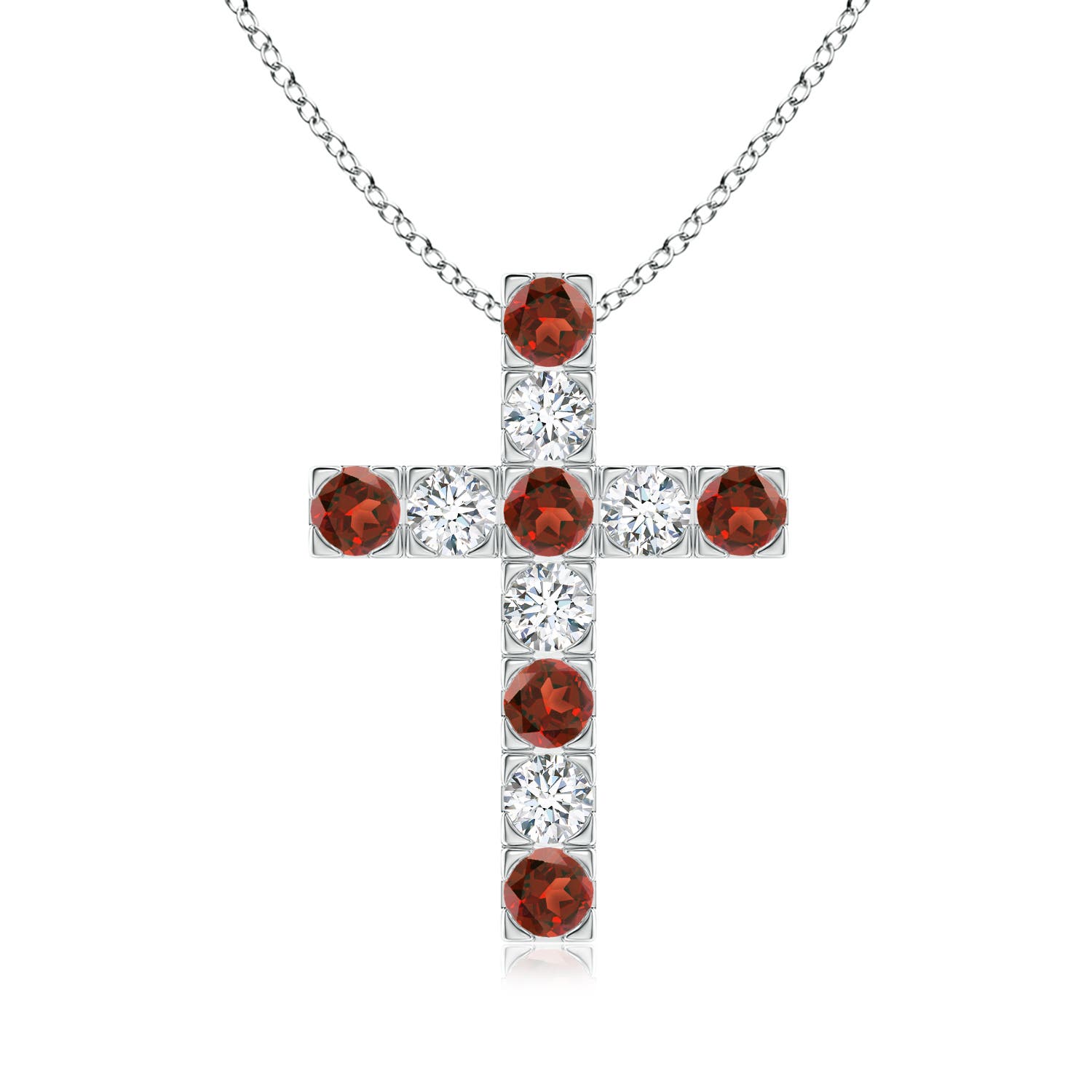 AAA - Garnet / 1.43 CT / 14 KT White Gold