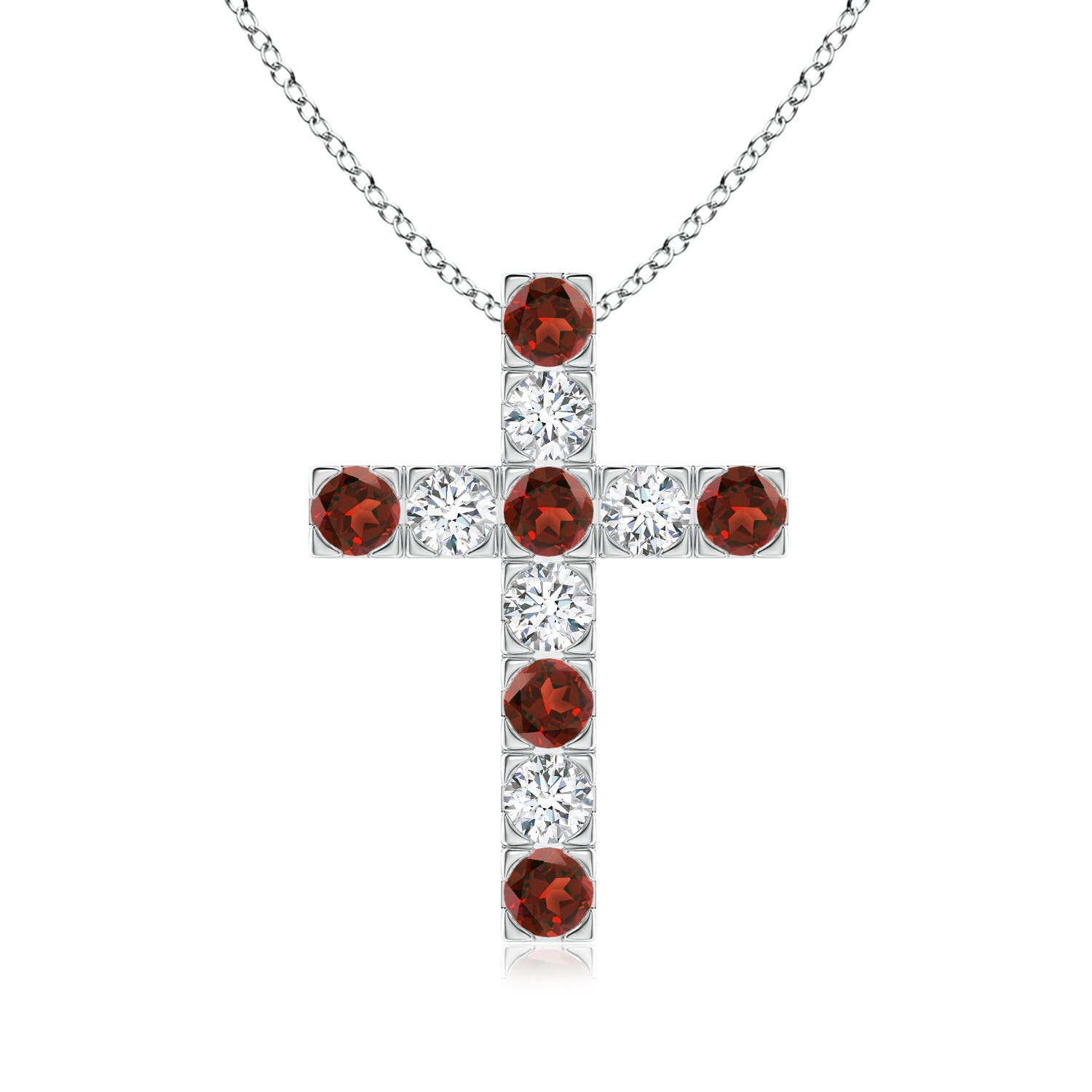 AAAA - Garnet / 1.43 CT / 14 KT White Gold