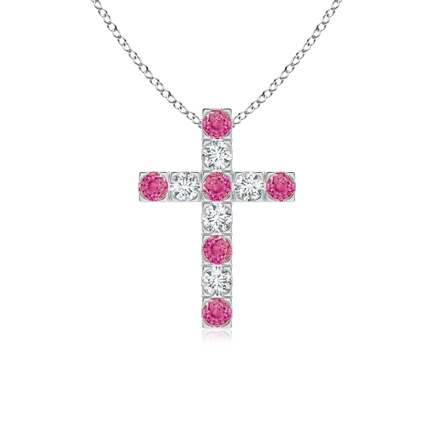 AAA - Pink Sapphire / 0.86 CT / 14 KT White Gold