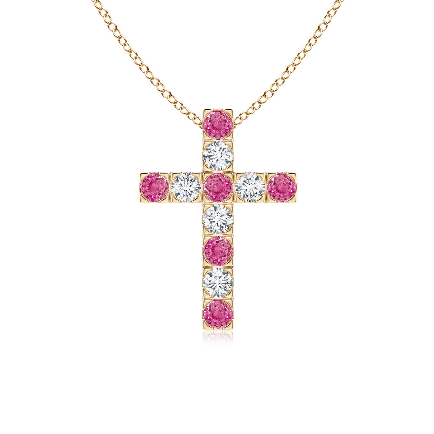 AAA - Pink Sapphire / 0.86 CT / 14 KT Yellow Gold