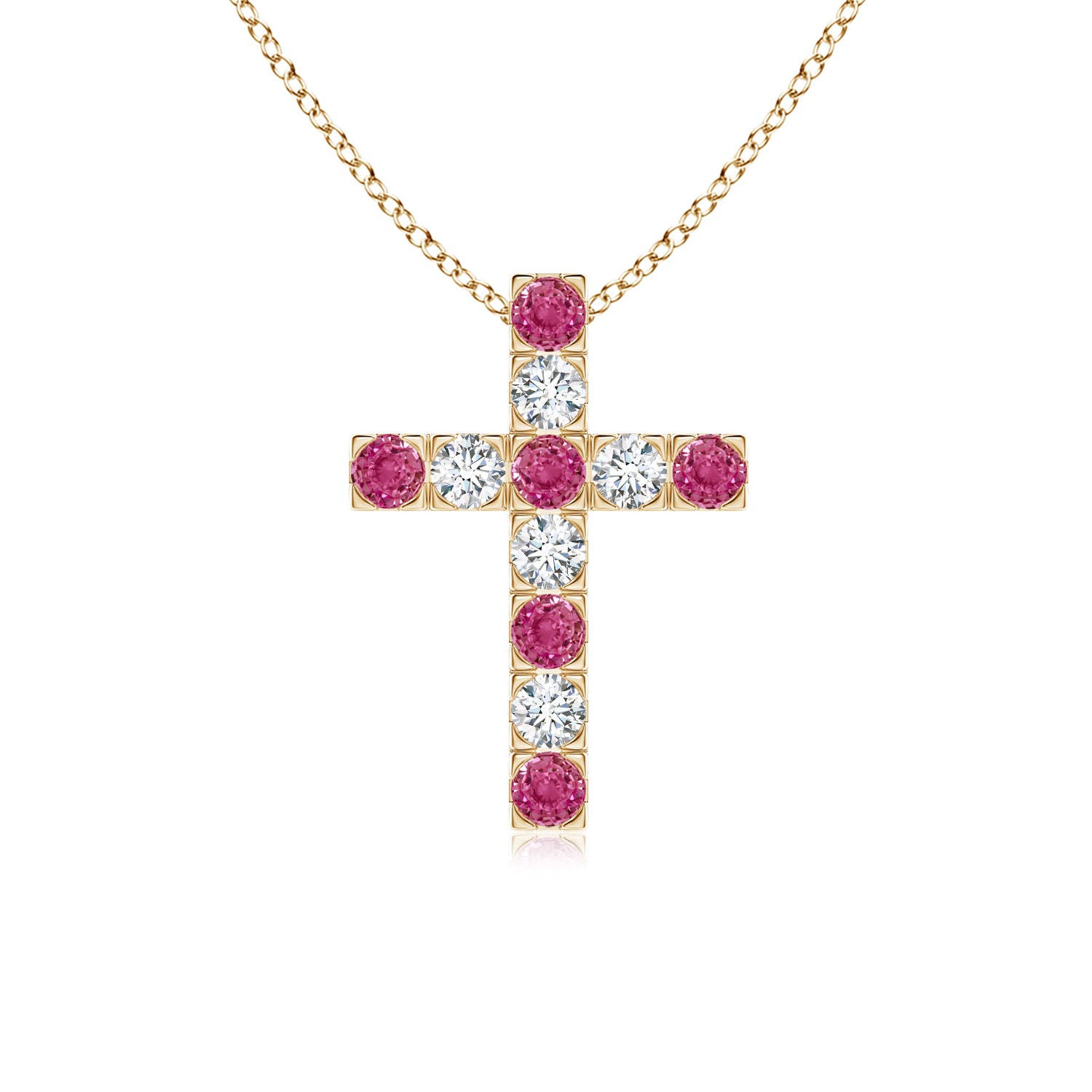 AAAA - Pink Sapphire / 0.86 CT / 14 KT Yellow Gold