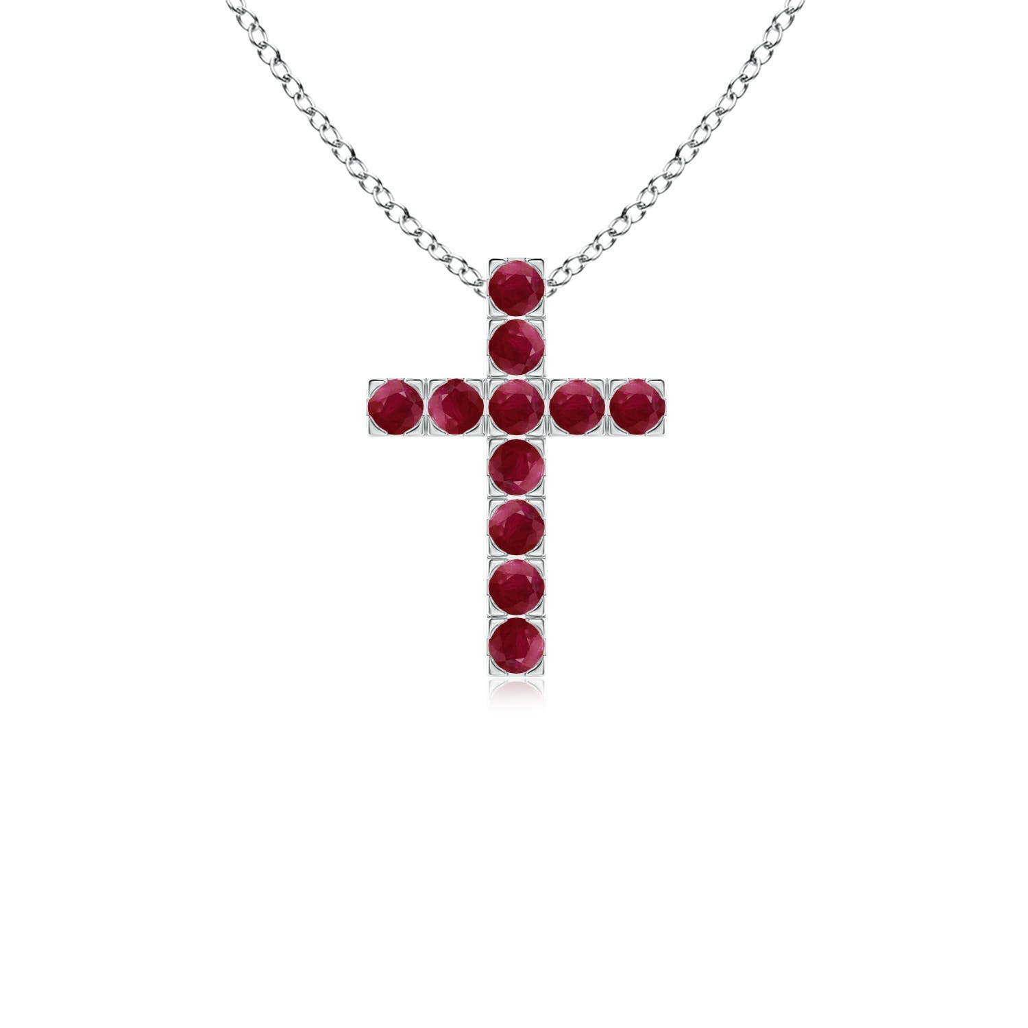 A - Ruby / 0.55 CT / 14 KT White Gold