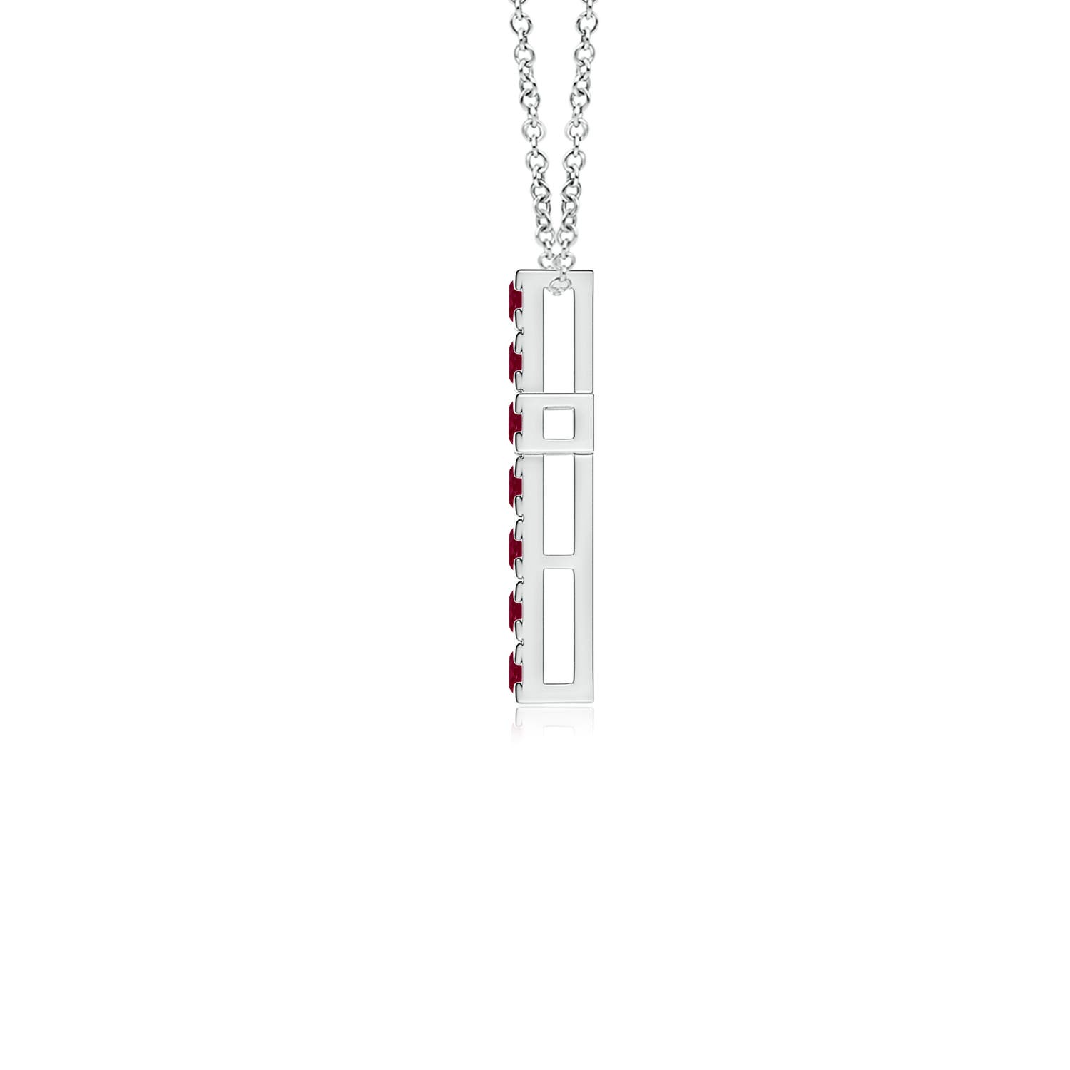 A - Ruby / 0.55 CT / 14 KT White Gold