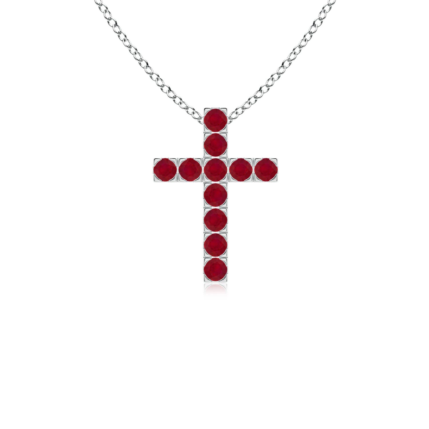 AA - Ruby / 0.55 CT / 14 KT White Gold