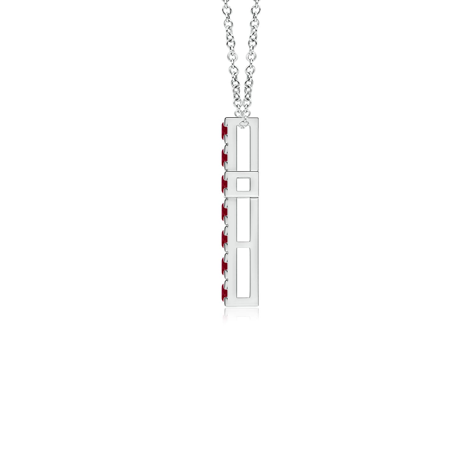 AA - Ruby / 0.55 CT / 14 KT White Gold