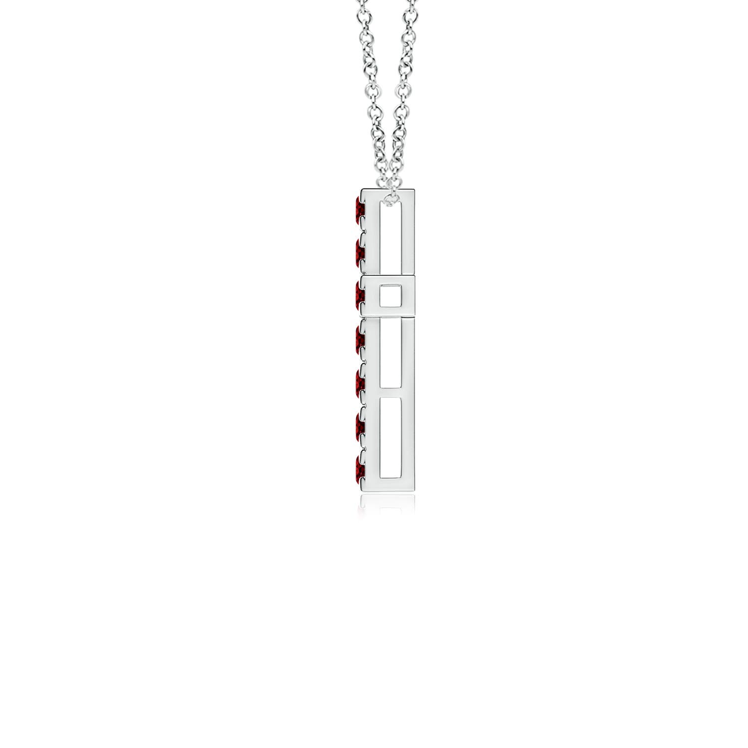 AAAA - Ruby / 0.55 CT / 14 KT White Gold