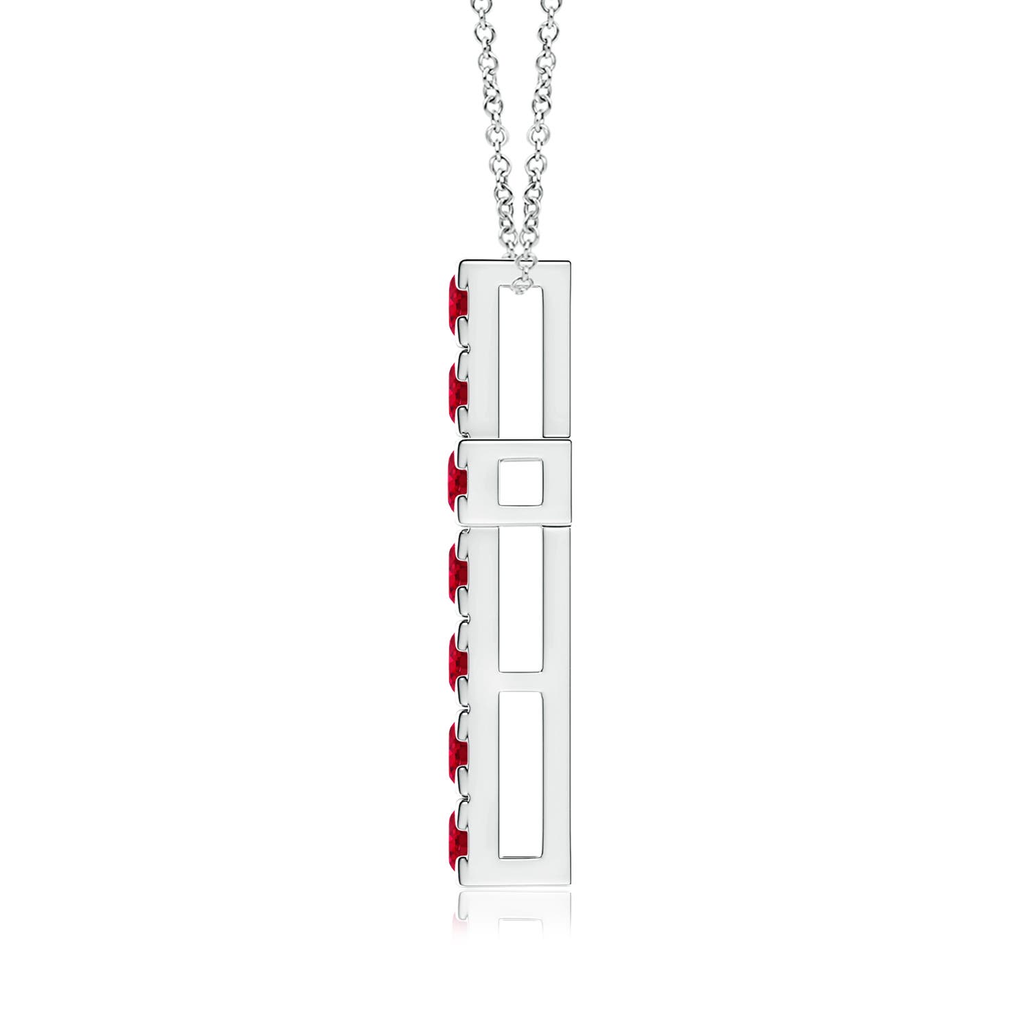 AAA - Ruby / 1.65 CT / 14 KT White Gold