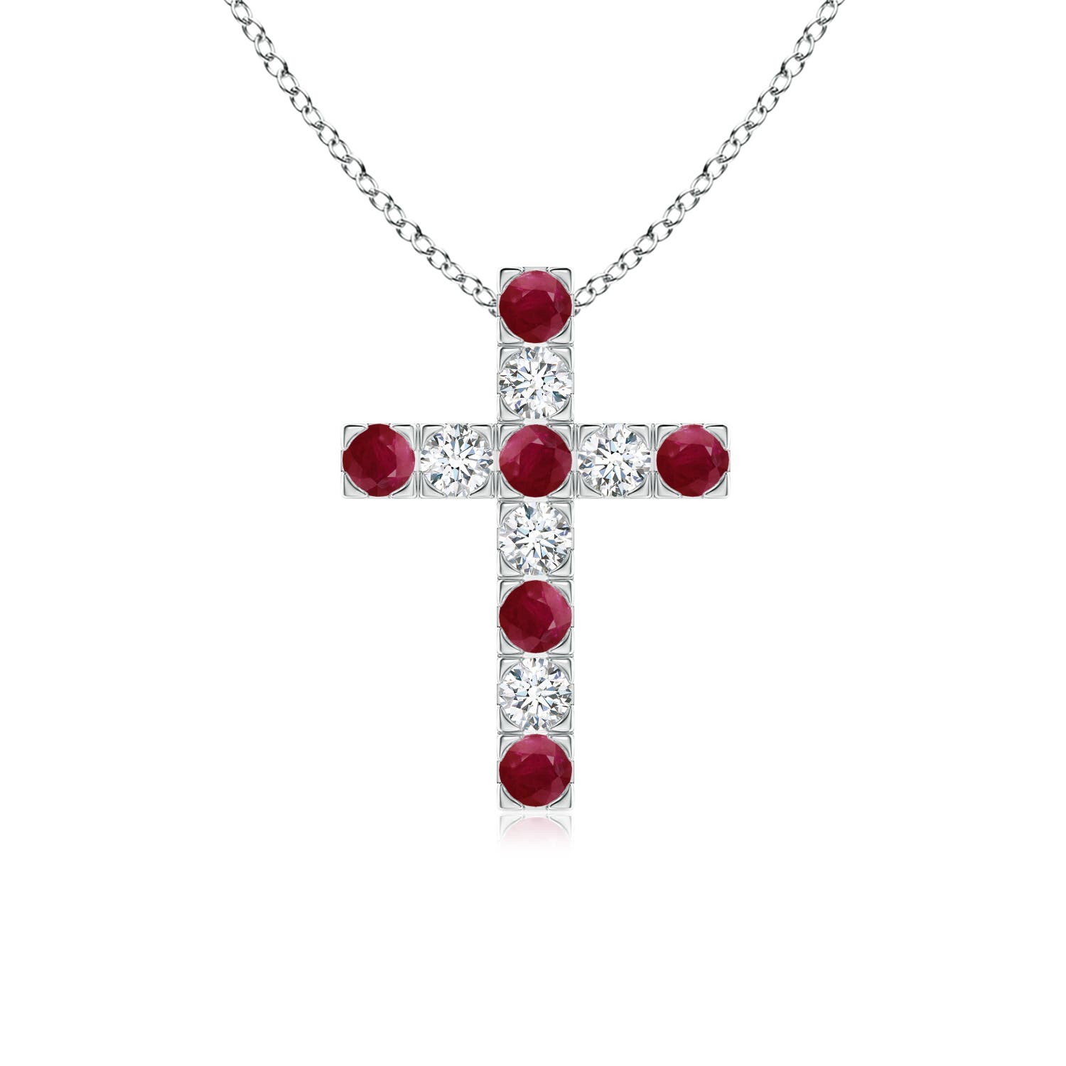 A - Ruby / 0.89 CT / 14 KT White Gold