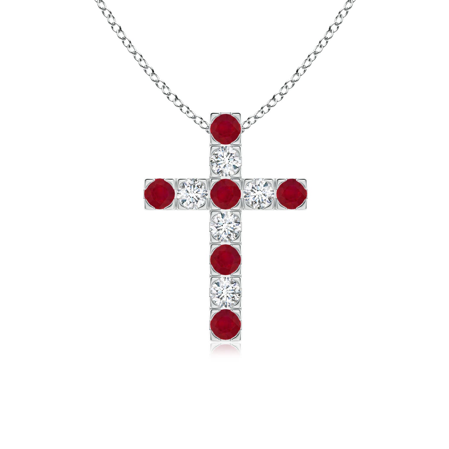 AA - Ruby / 0.89 CT / 14 KT White Gold