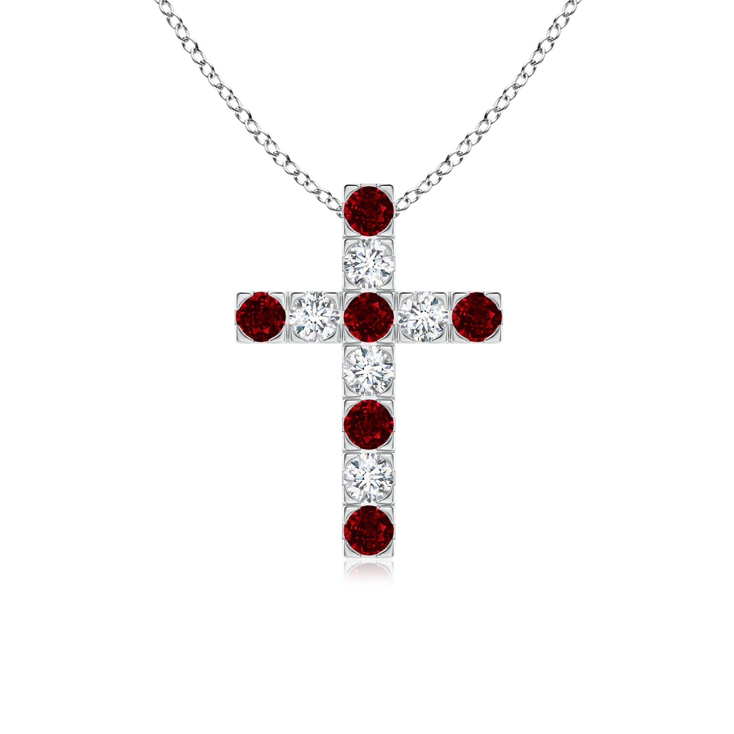 AAAA - Ruby / 0.89 CT / 14 KT White Gold