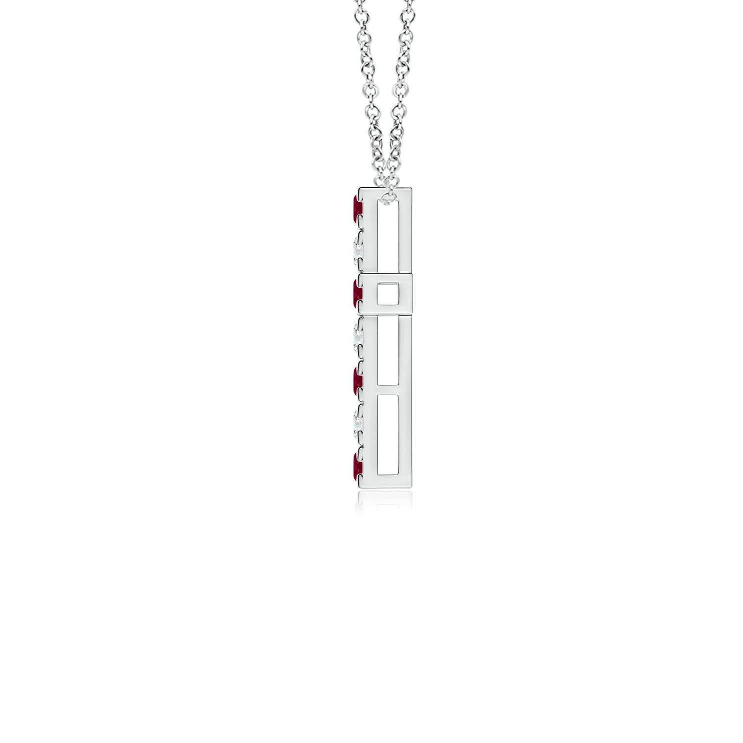 A - Ruby / 0.48 CT / 14 KT White Gold