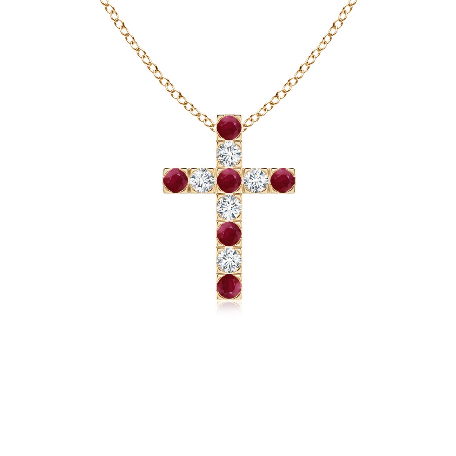 A - Ruby / 0.48 CT / 14 KT Yellow Gold